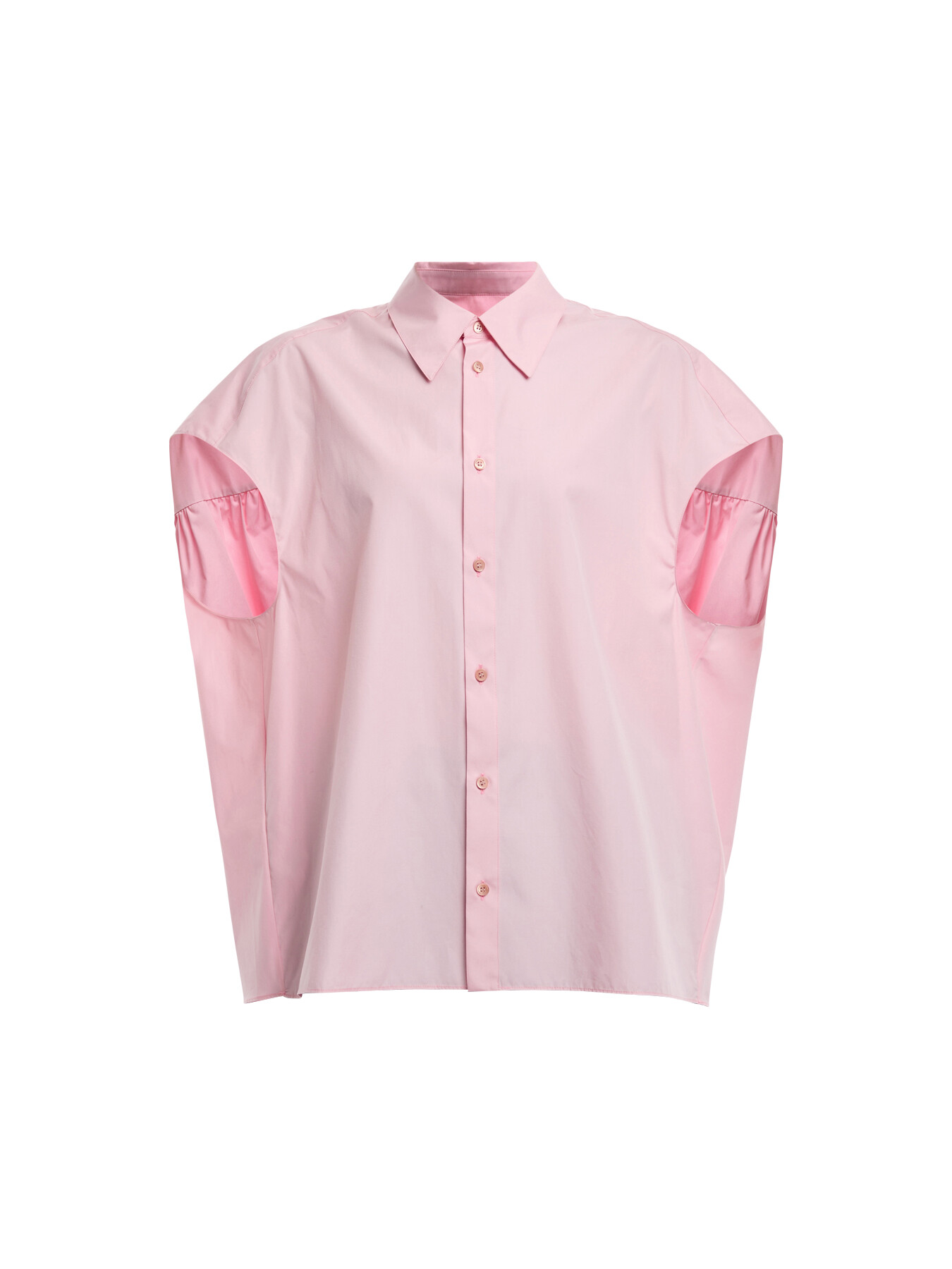 Marni Women's Cocoon Sleeveless Shirt With Collar In Pink
