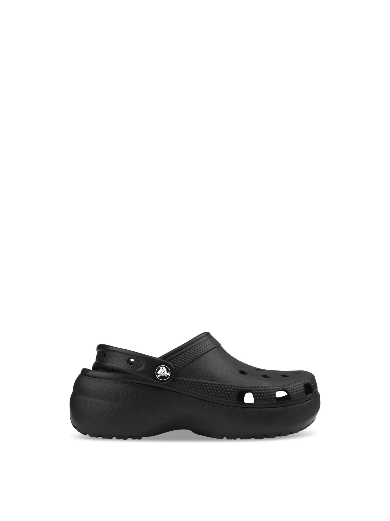 Shop Crocs Women's  Classic Platform Clog Shoes In Black