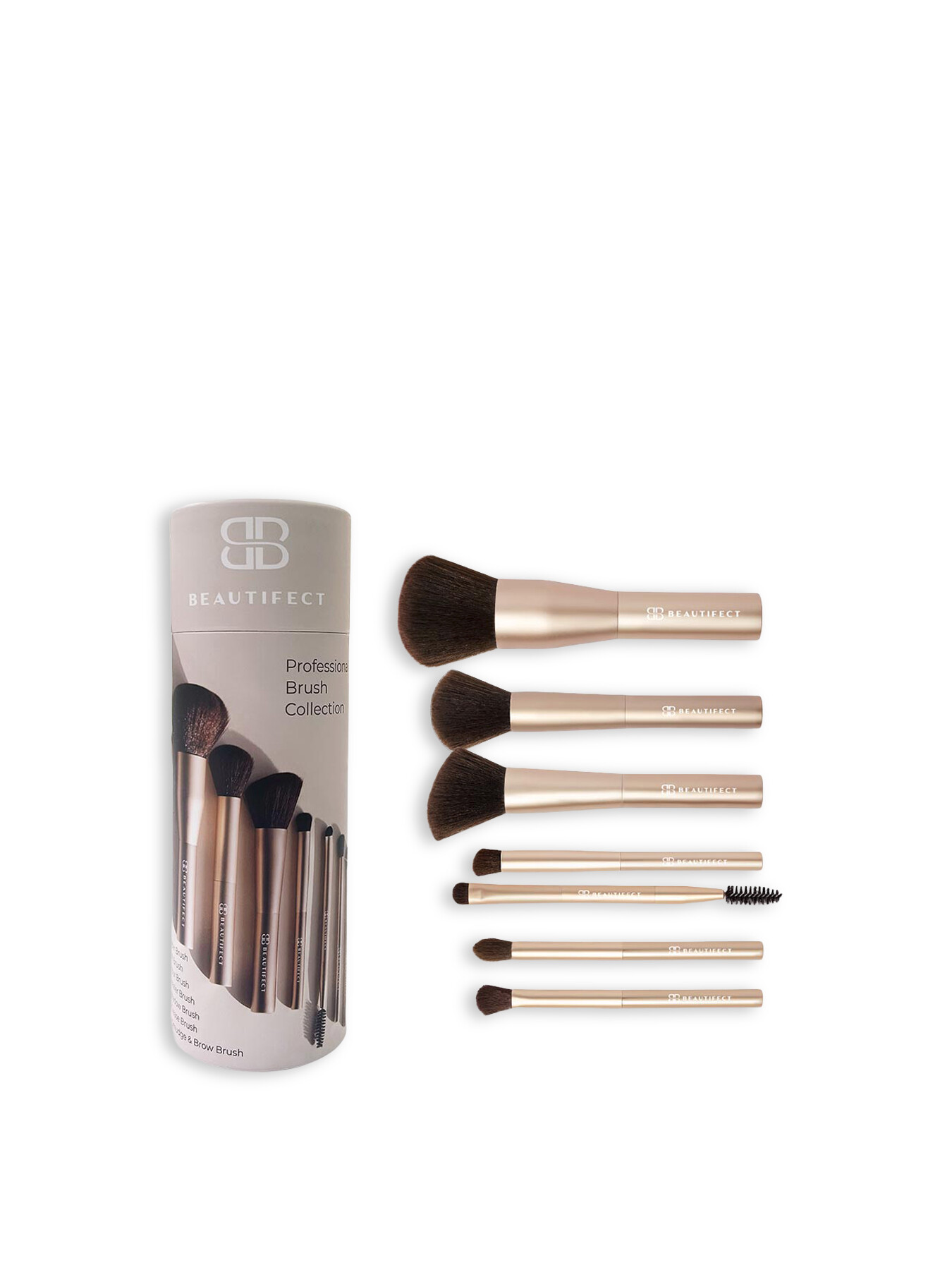 Shop Beautifect Professional Brush Collection In Gold