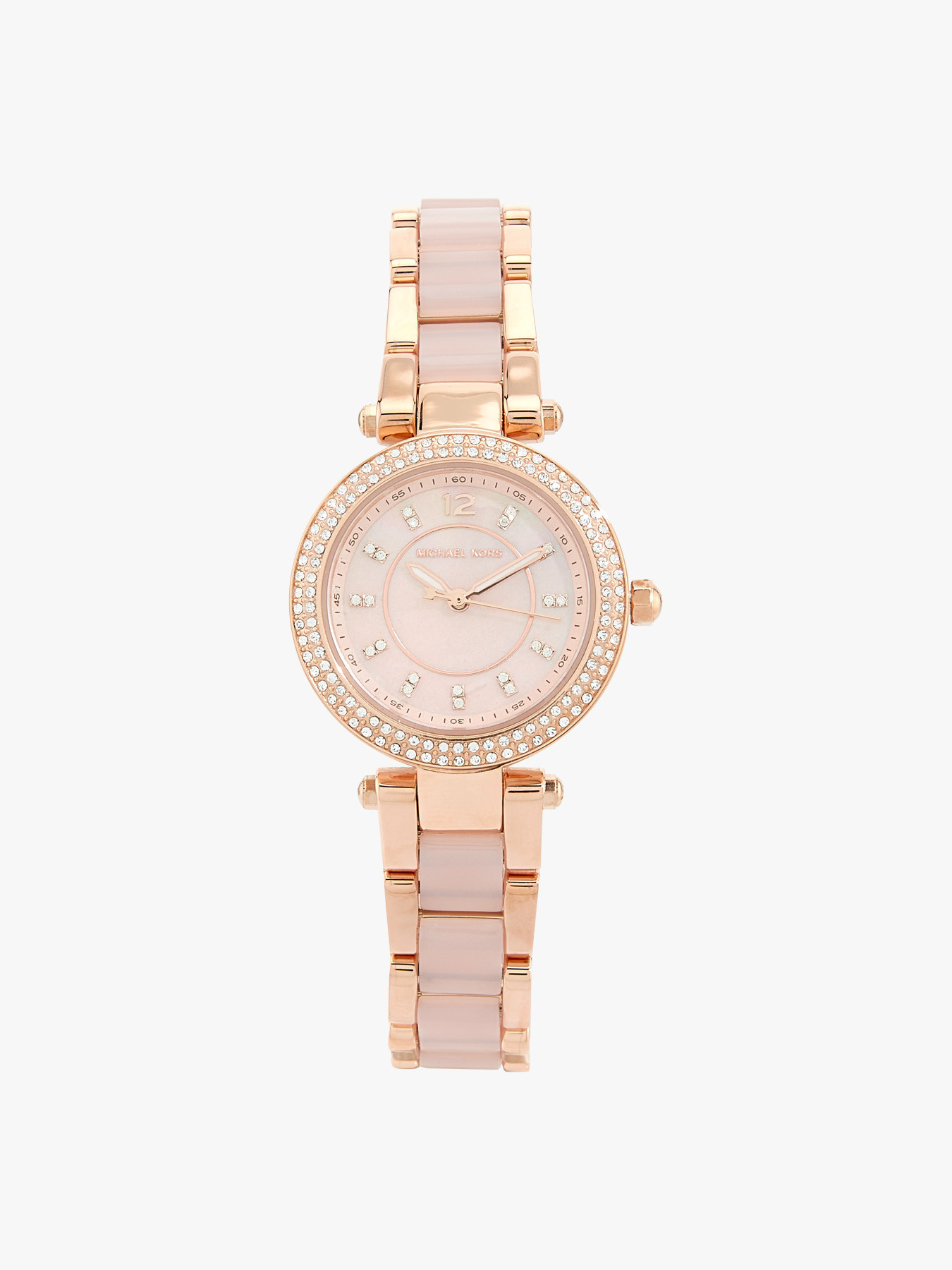 Michael Kors Parker Three-Hand Rose Gold-Tone Stainless Steel Watch ...