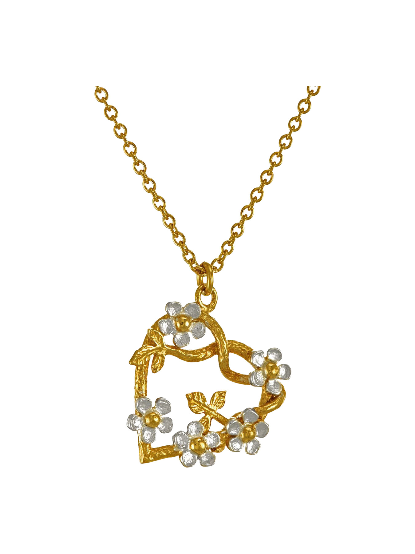 Shop Alex Monroe Women's Posy Heart Necklace Multi