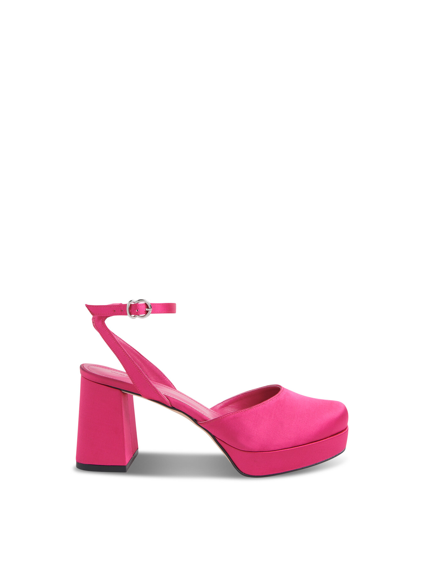 Shop Whistles Women's Estella Satin Platform Shoe In Pink
