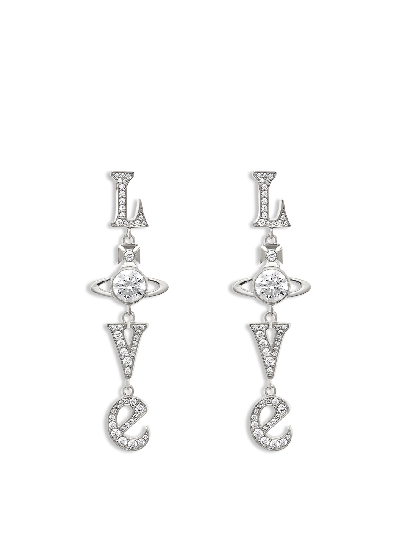 Vivienne Westwood Women's Roderica Long Earrings Silver In Metallic