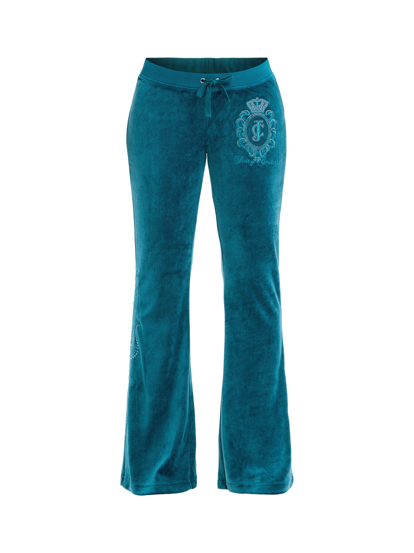 Juicy Couture Women's Heritage Crest Ultra Low Rise Bamboo Trousers Blue