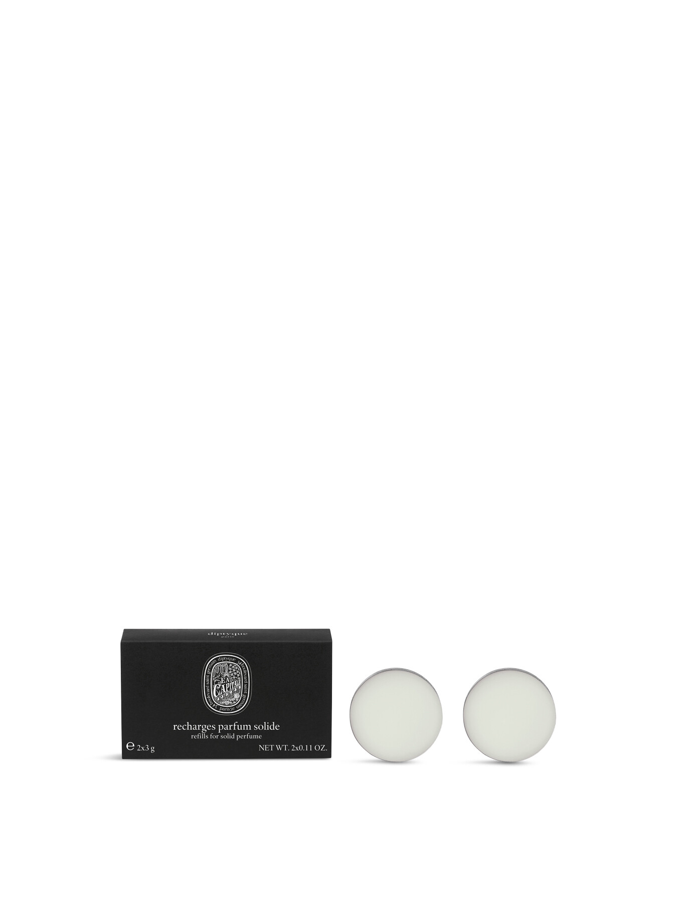 Diptyque Refill X 2 Solid Perfume Capitale 3g In White