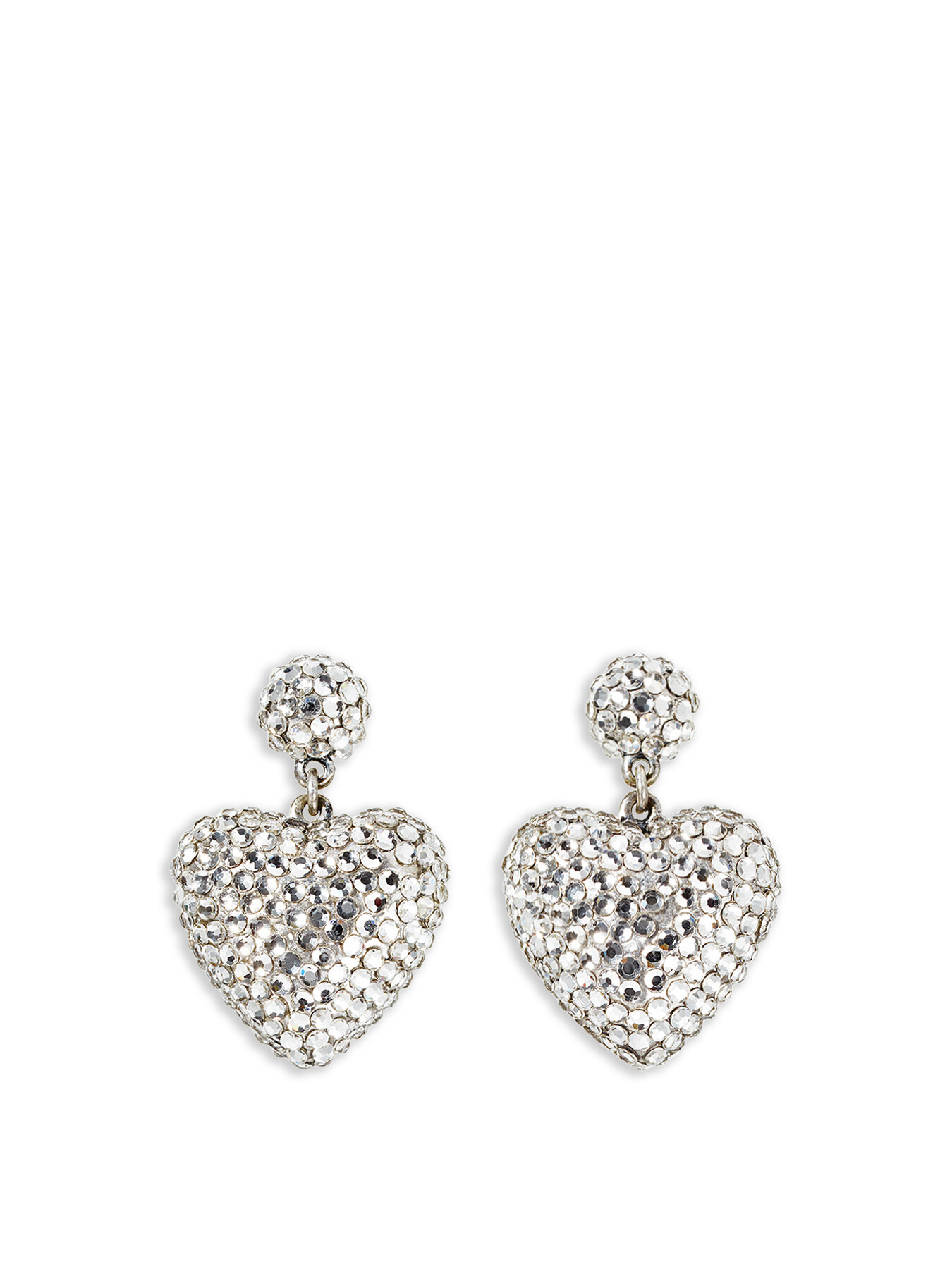 Roxanne Assoulin Women's Heart And Soul Crystal Earrings Silver