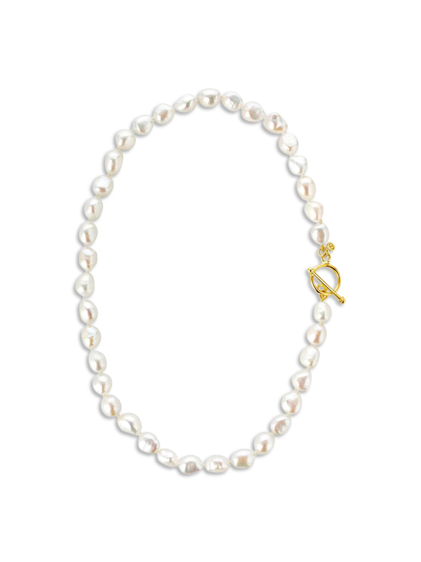 Claudia Bradby Women's New Baroque Pearl Necklace Cream In White