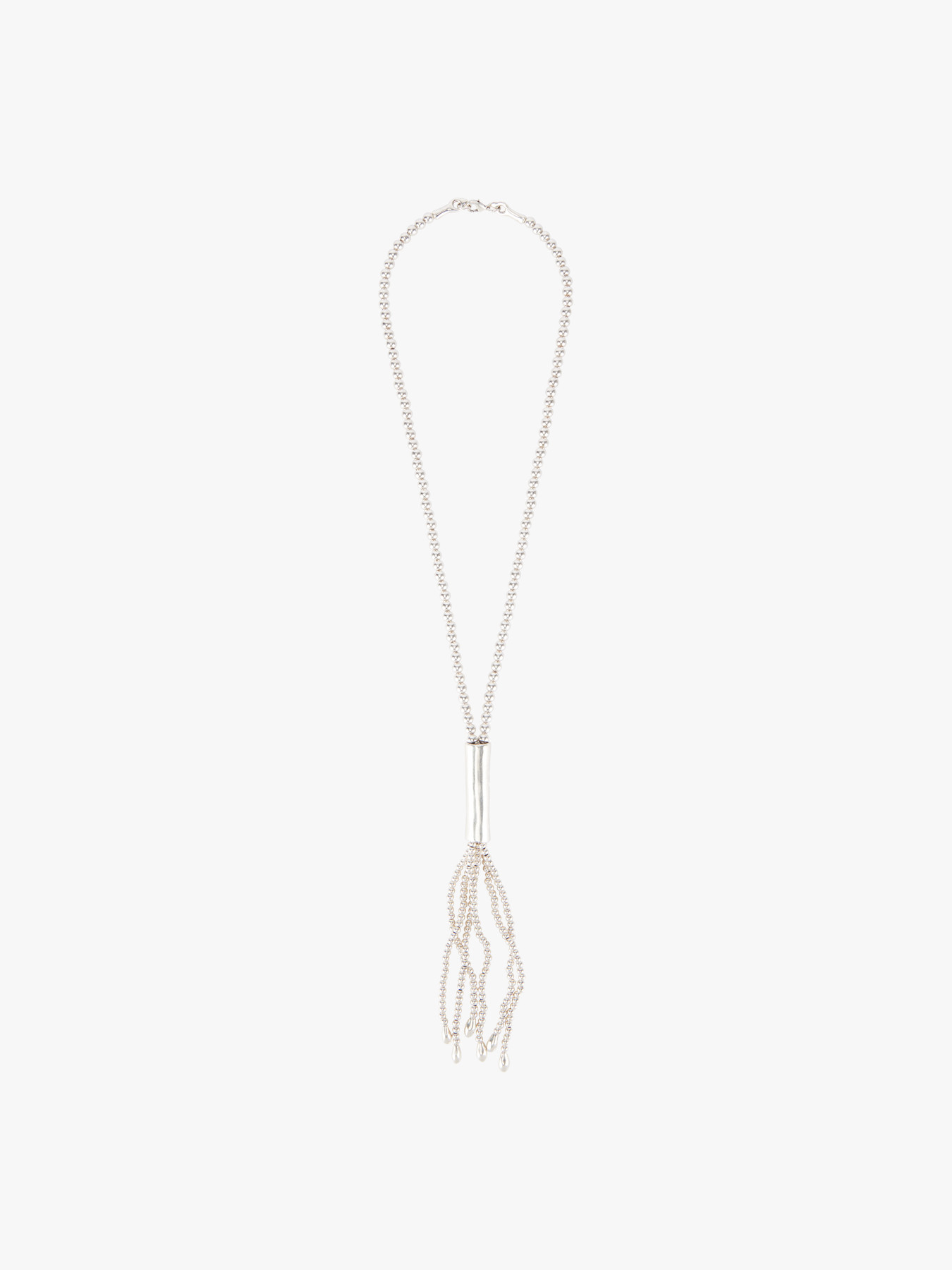 Uno De 50 Jellyfish Long Tassel Necklace Silver