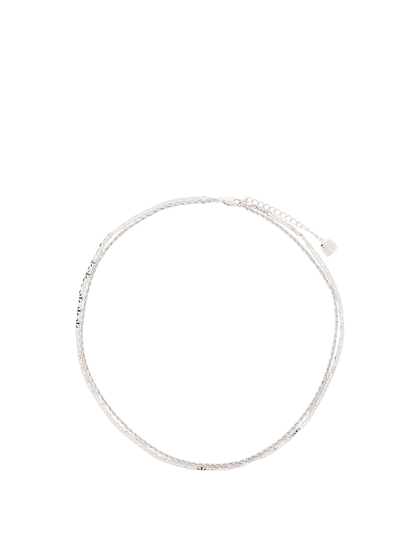 Astrid & Miyu Duo Chain Necklace Silver