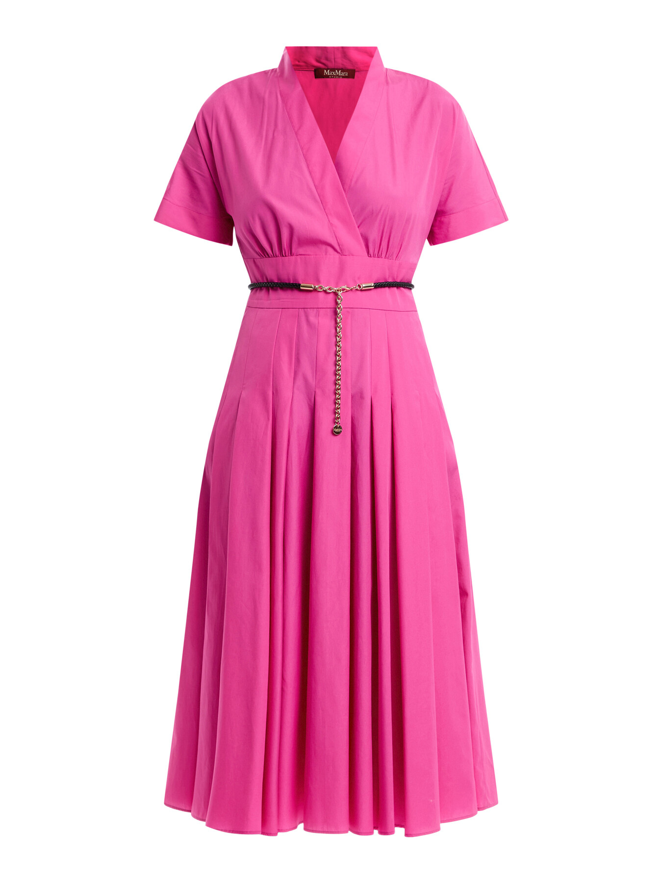 Max Mara Women's Alatri Midi Belted Cotton Dress In Pink