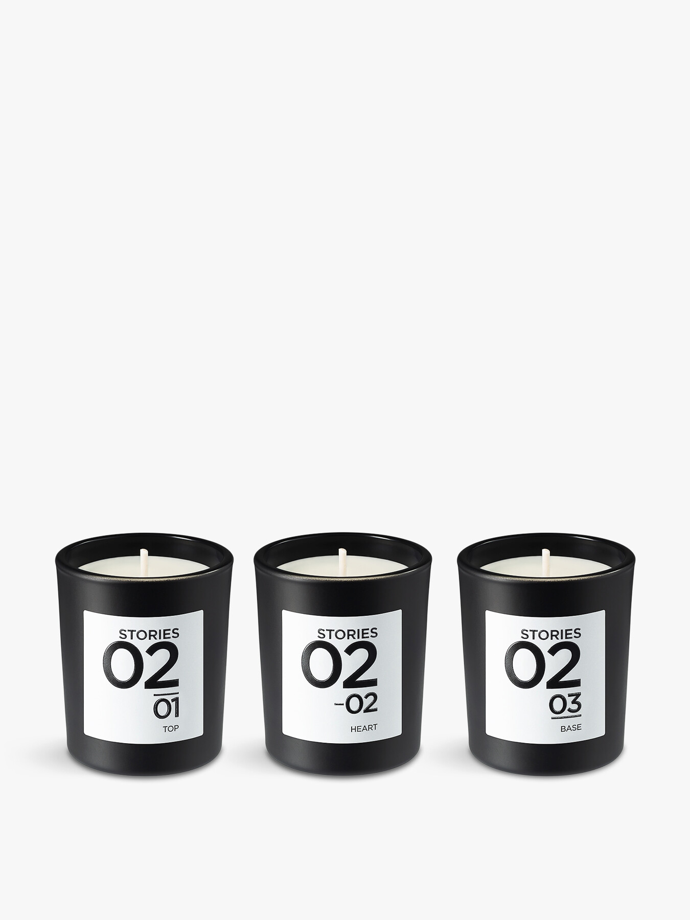 Stories Parfums No 02 Bougie Parfumee Scented Candle Trio 3x70g