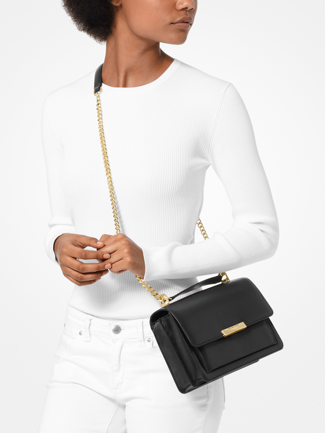 Women's Michael Michael Kors Jade Large Gusset Shoulder Bag | Fenwick