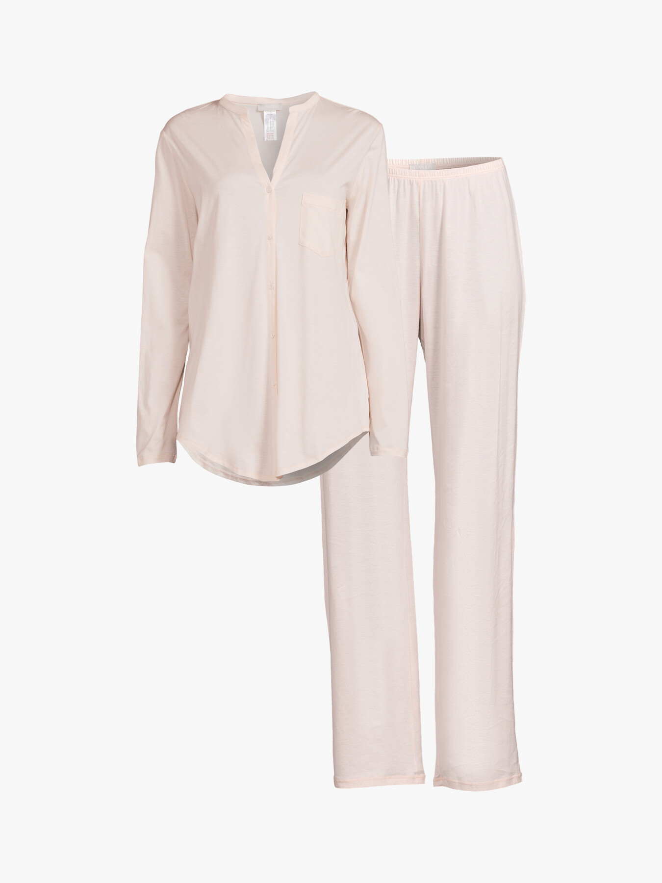 Hanro Cotton Deluxe Long Sleeve Pyjama Crystal Pink