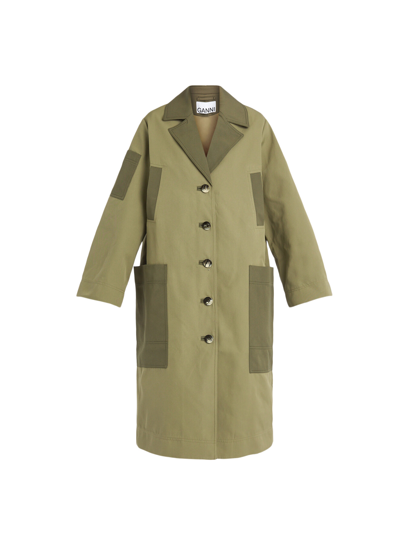 GANNI Heavy Twill Coat | Trench Coats & Raincoat | Fenwick