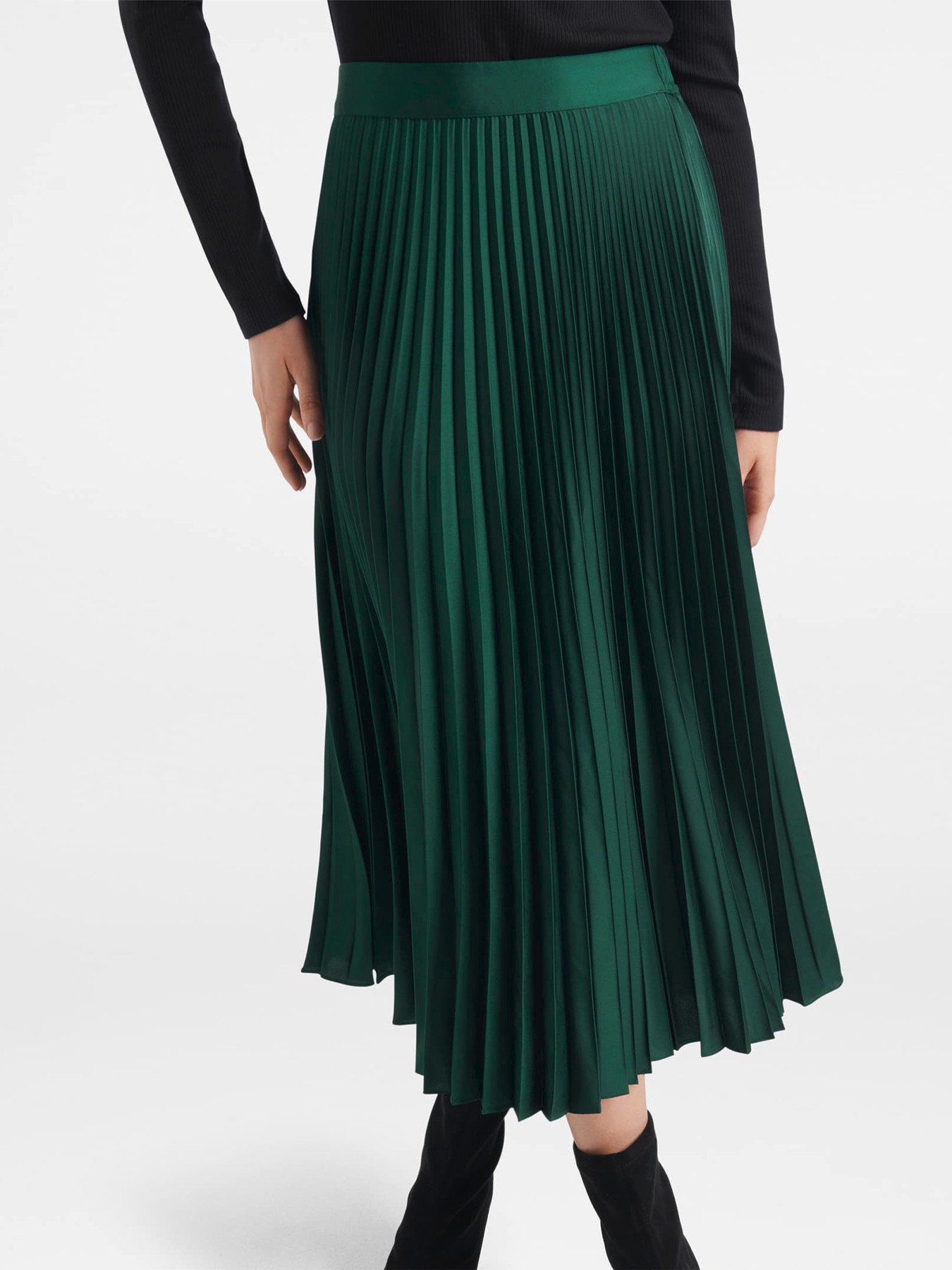 Women's Forever New Ester Satin Pleated Skirt | Fenwick