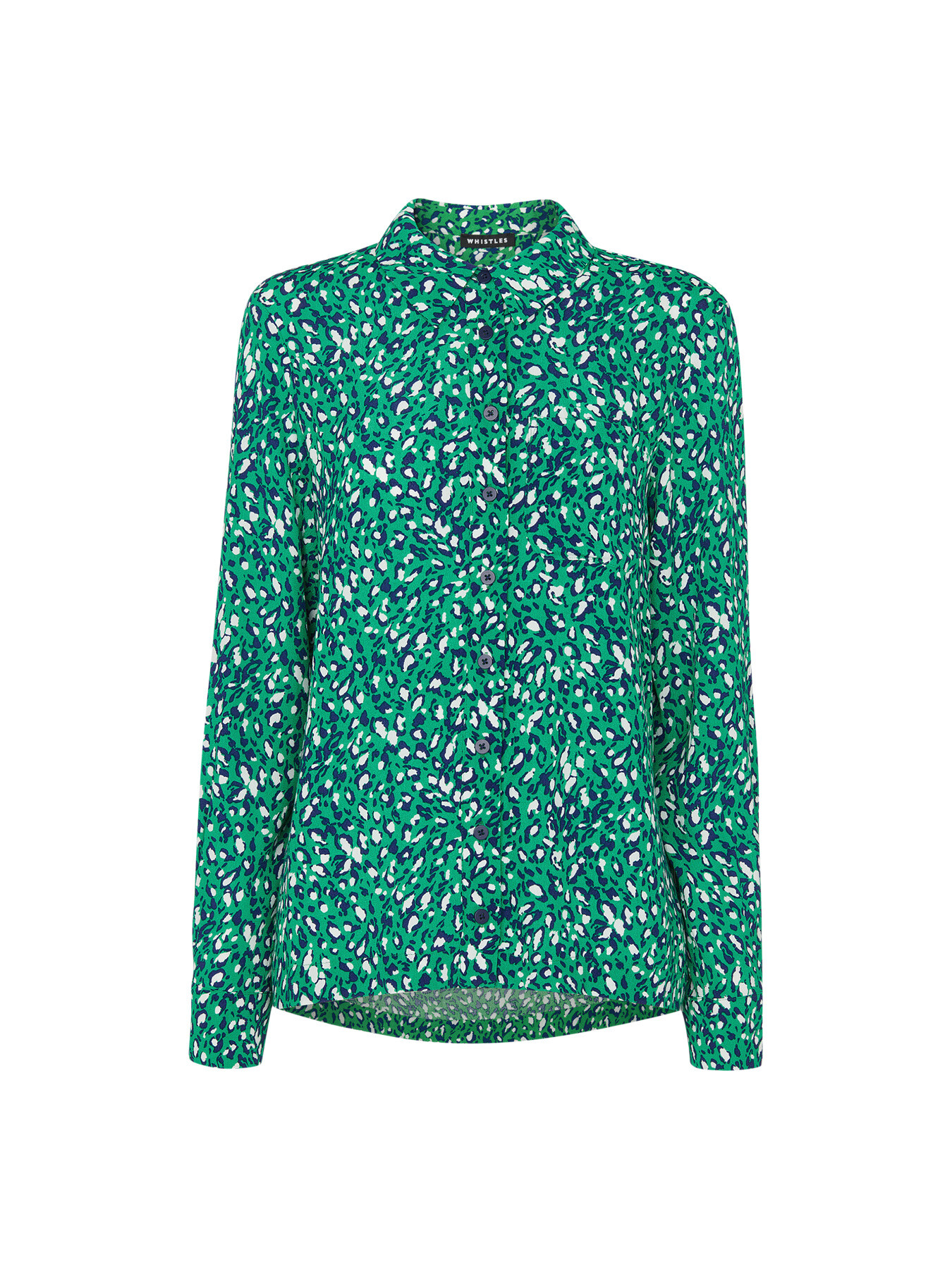 Whistles Flowing Shirt In Green/multi