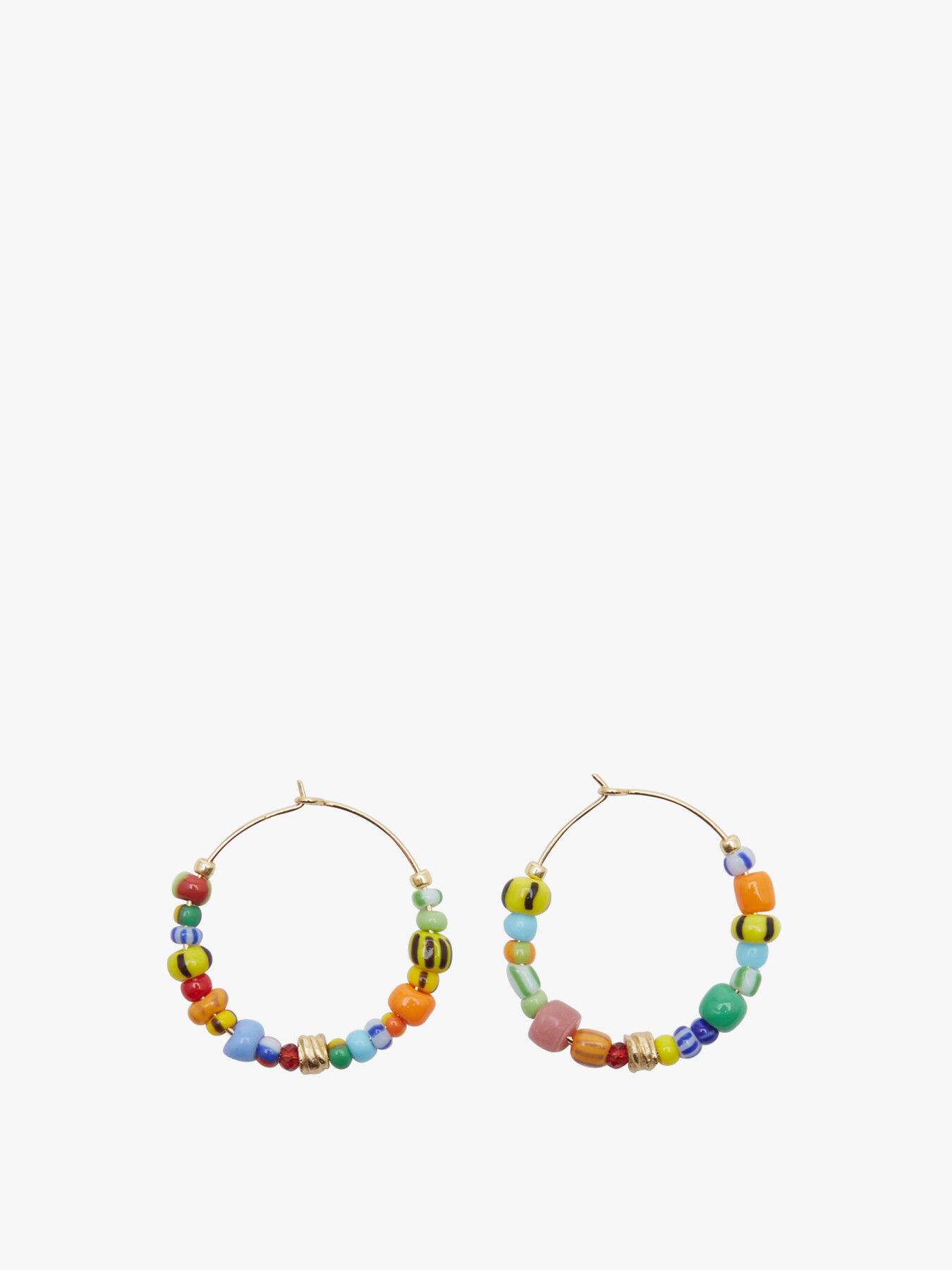 Anni Lu Wavy Alaia 18kt Gold-plated Hoop Earrings In Multicoloured