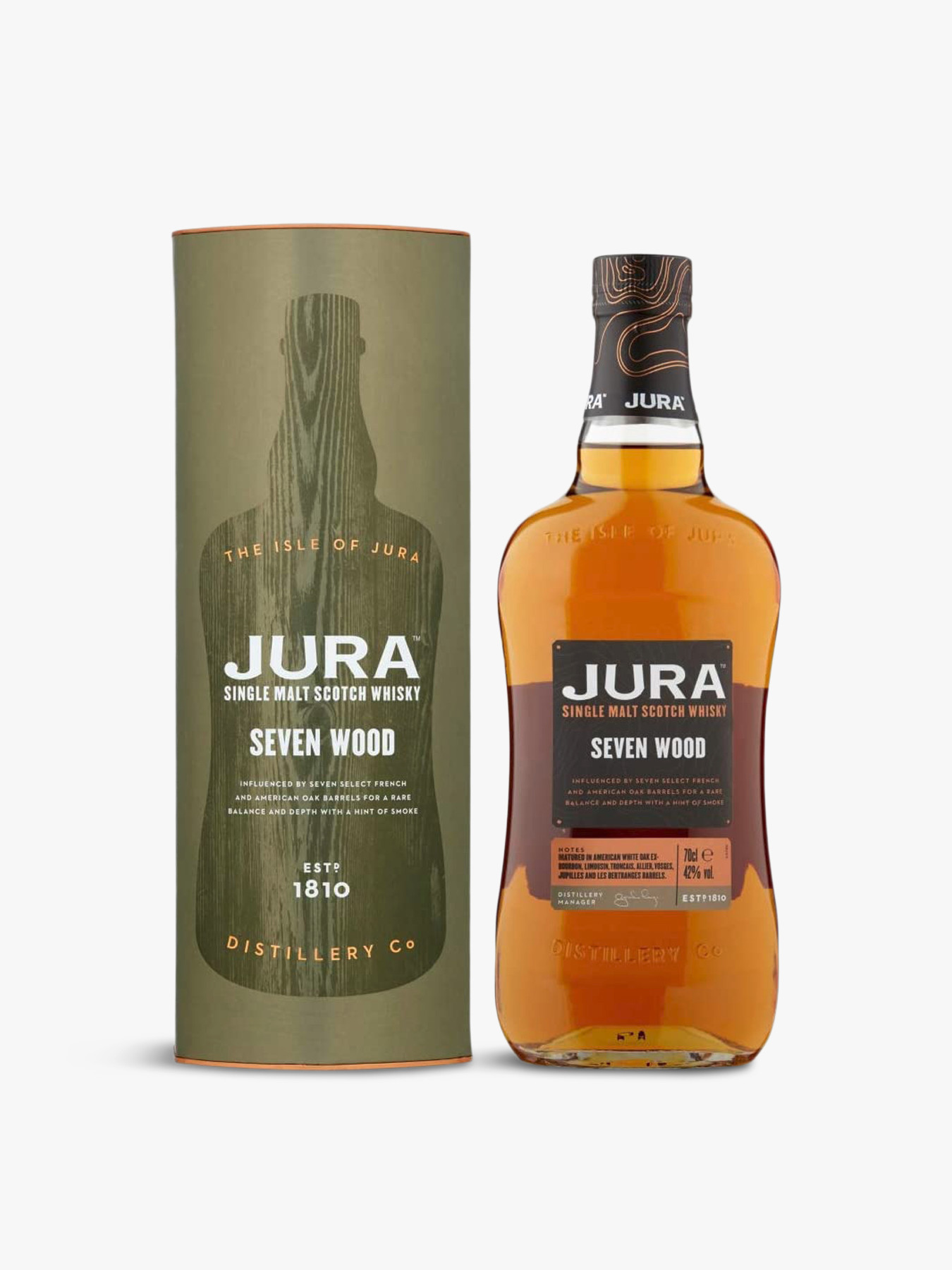 Whiskey single malt. Виски Джура Севен Вуд. Джура 7 Вуд виски. Виски jura 1810. Виски jura Single Malt Scotch Whisky.