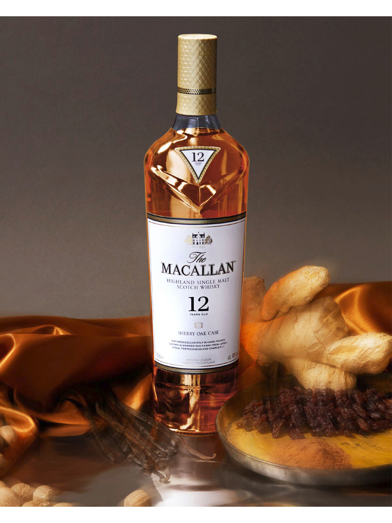 The Macallan Highland Single Malt Scotch Sherry Oak Cask 12 Year Old