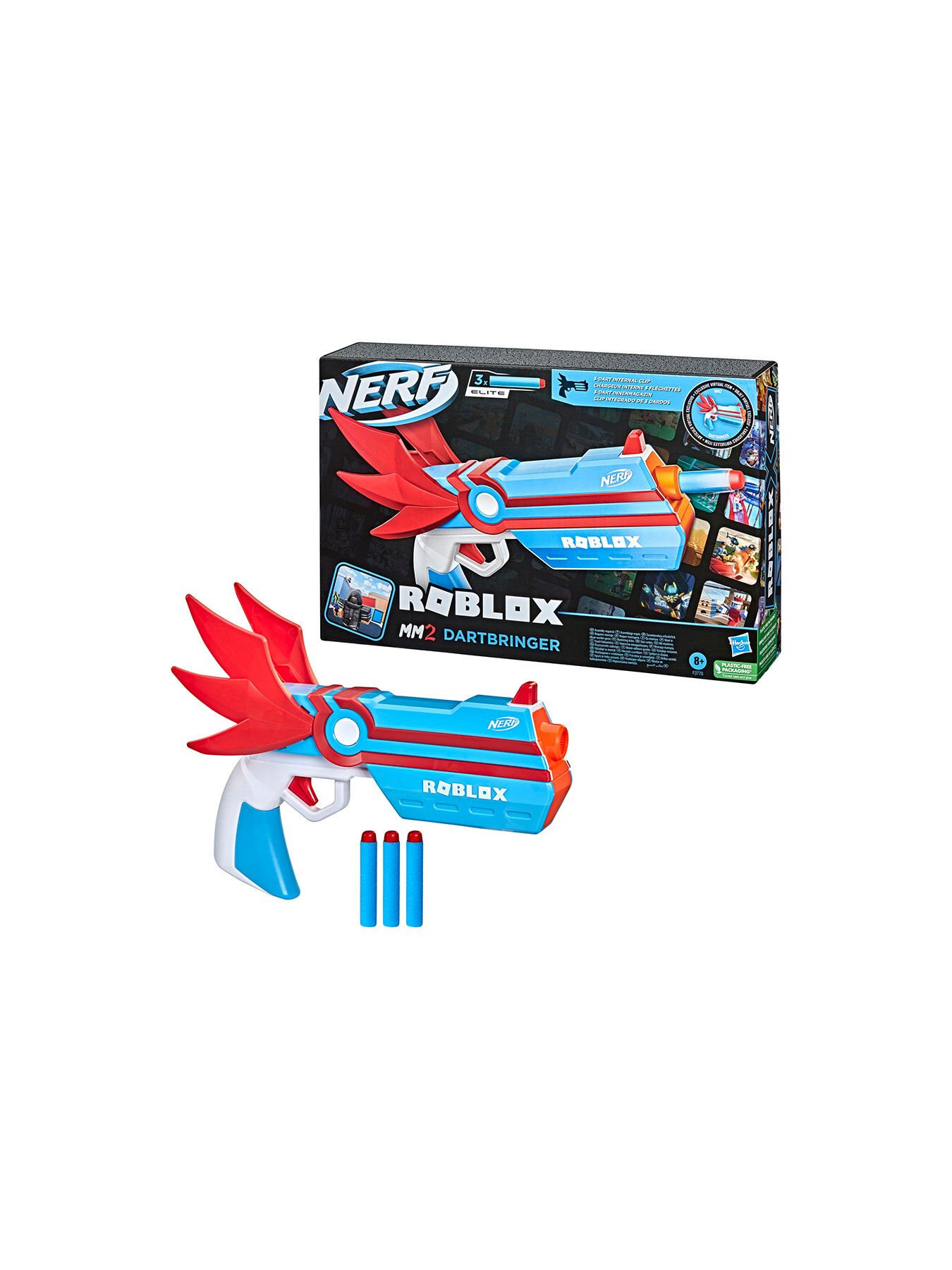 Nerf Nerf Roblox MM2: Dartbringer Dart Blaster, Scooters & Outdoor Toys