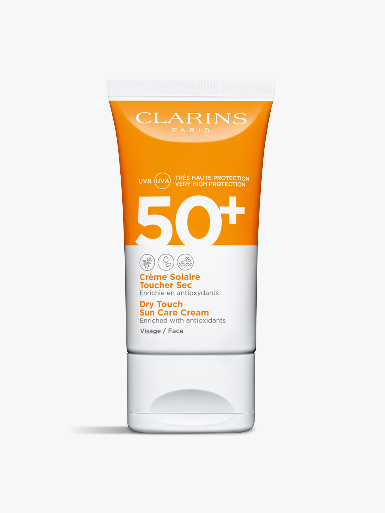 Clarins Dry Touch Facial Sun Care Cream Uvb/uva 50+