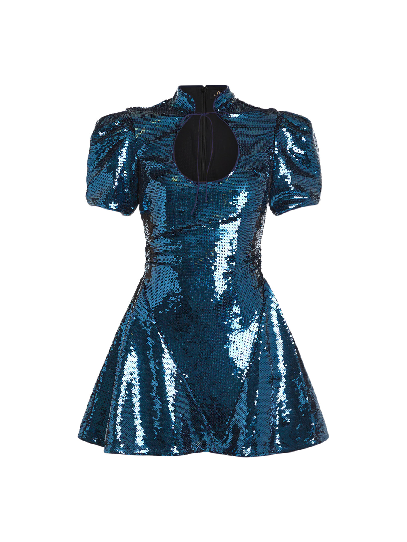 De La Vali Women's Puff Sleeve Mini Dress