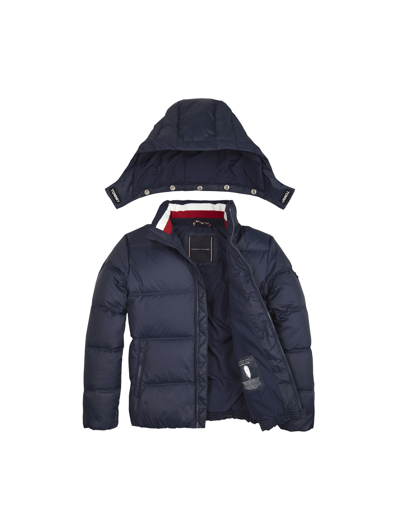 tommy jeans essential hooded down jacket mens