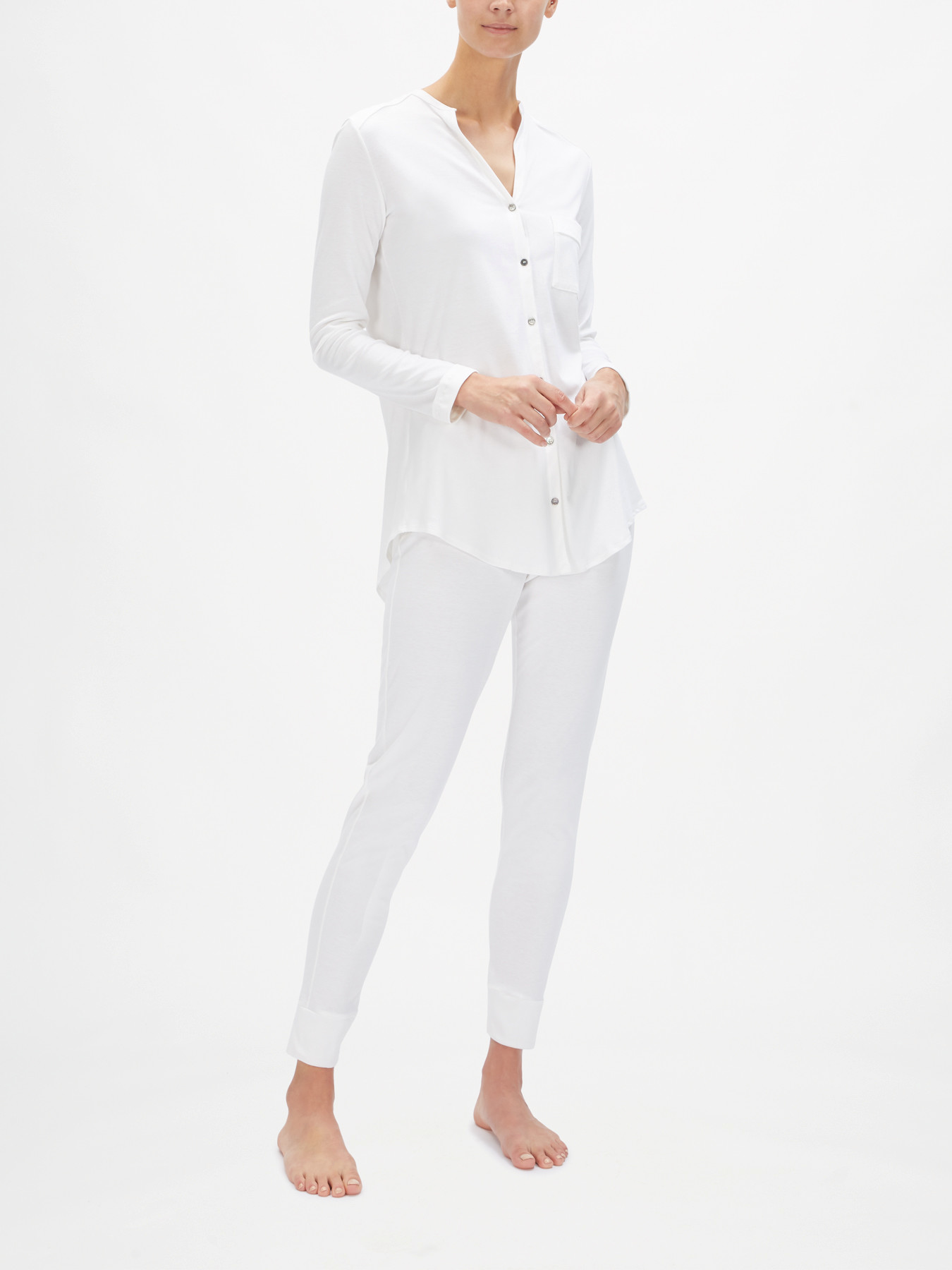 Hanro Pure Essence Cotton Pyjama Set Off-white