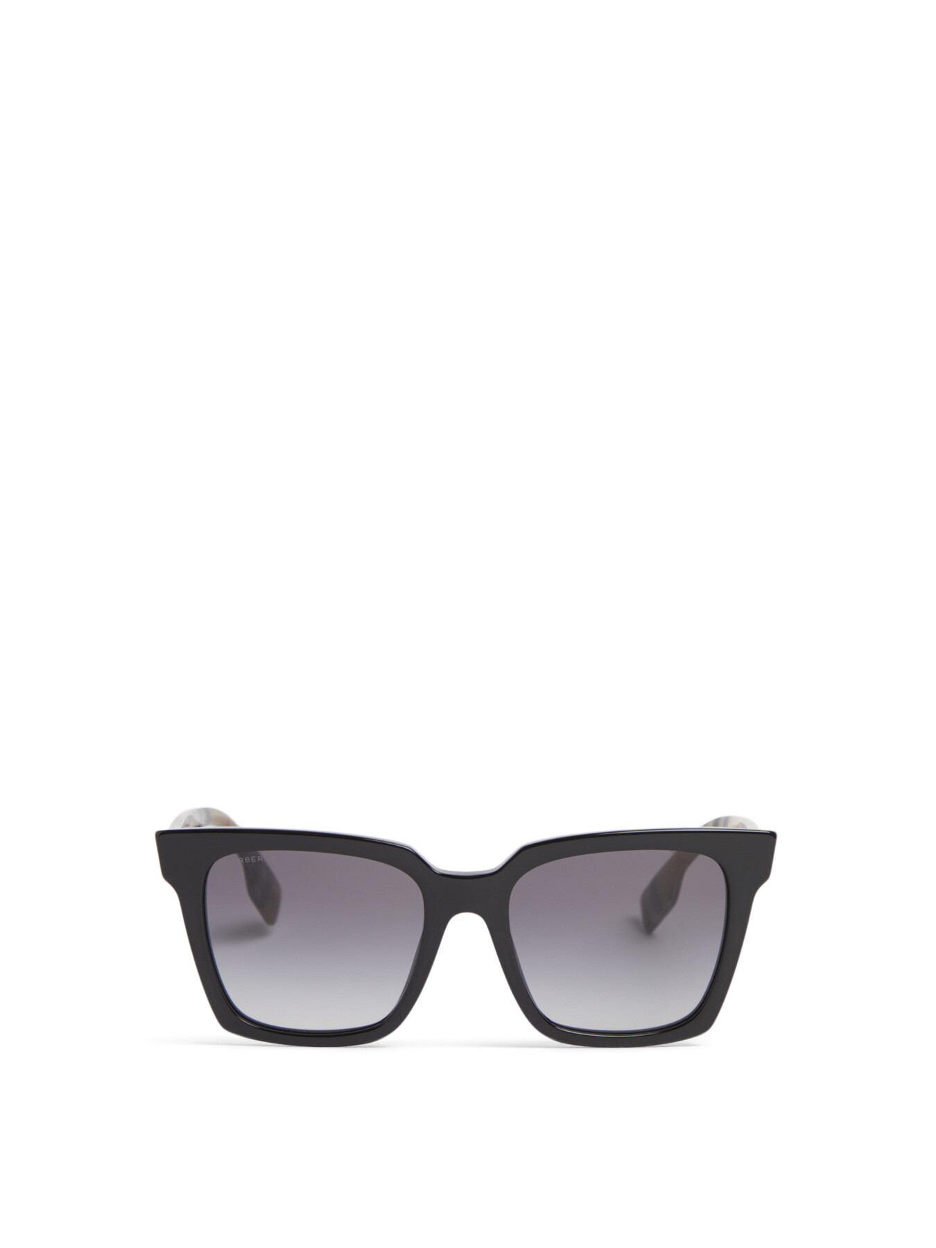 Burberry Women's Oversized Square  Check Acetate Sunglasses Black