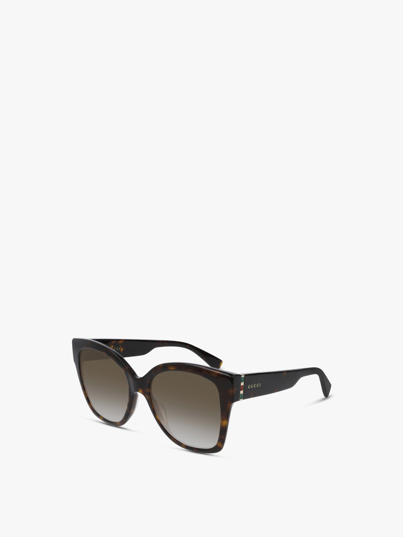 Gucci Stripe Hinge Sunglasses Havana-gold