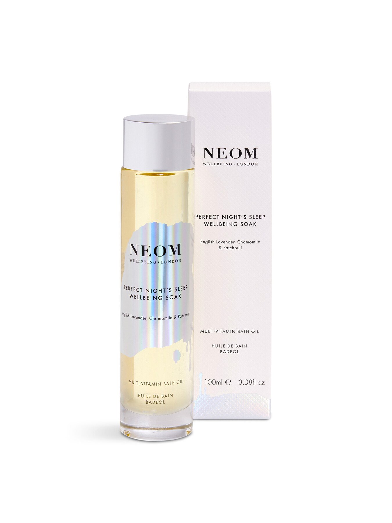 Neom Perfect Nights Sleep Wellbeing Soak Multi Vitamin Bath Oil 100ml In White