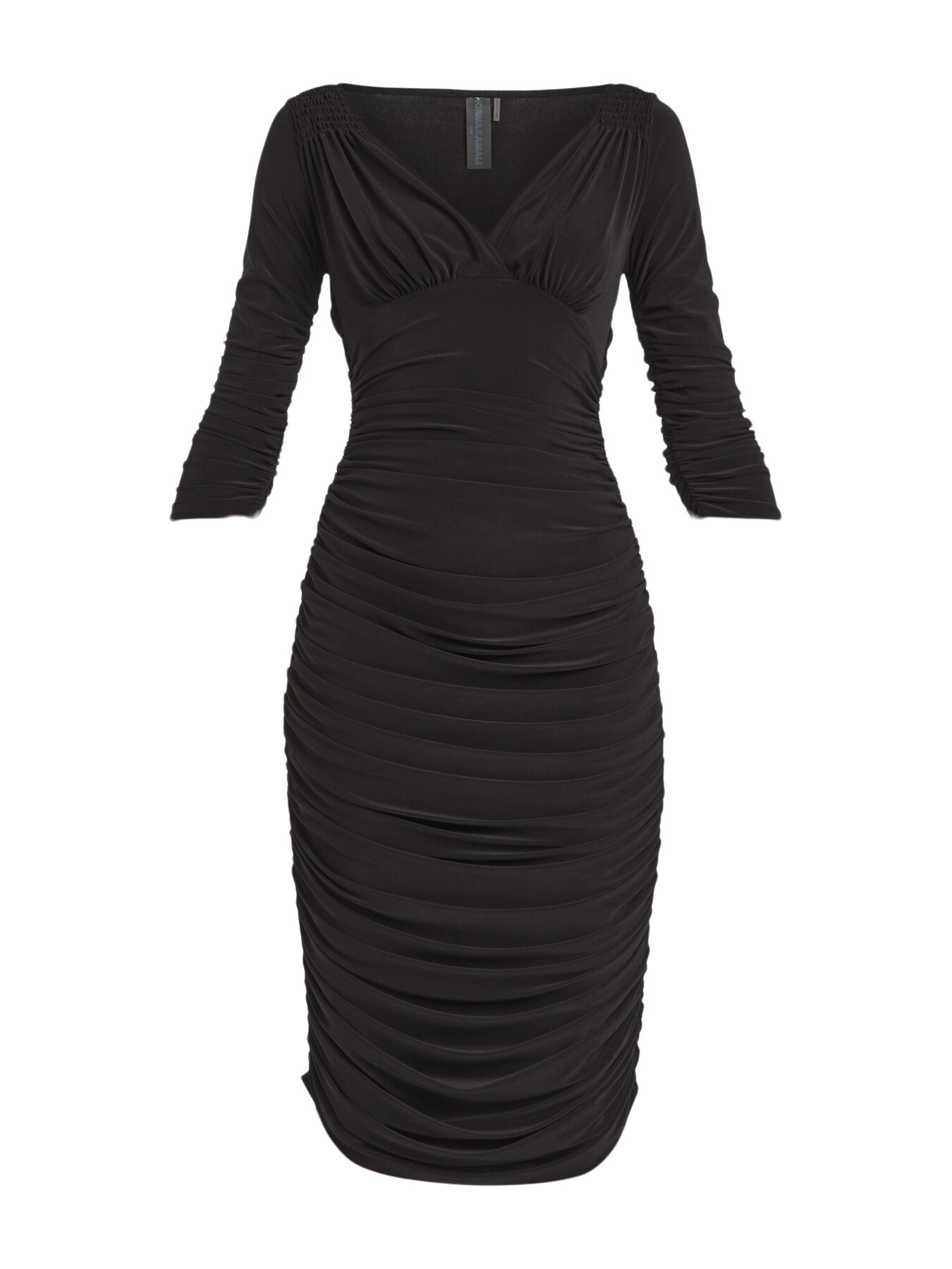 Norma Kamali Women's Long Sleeve Tara Dress Black