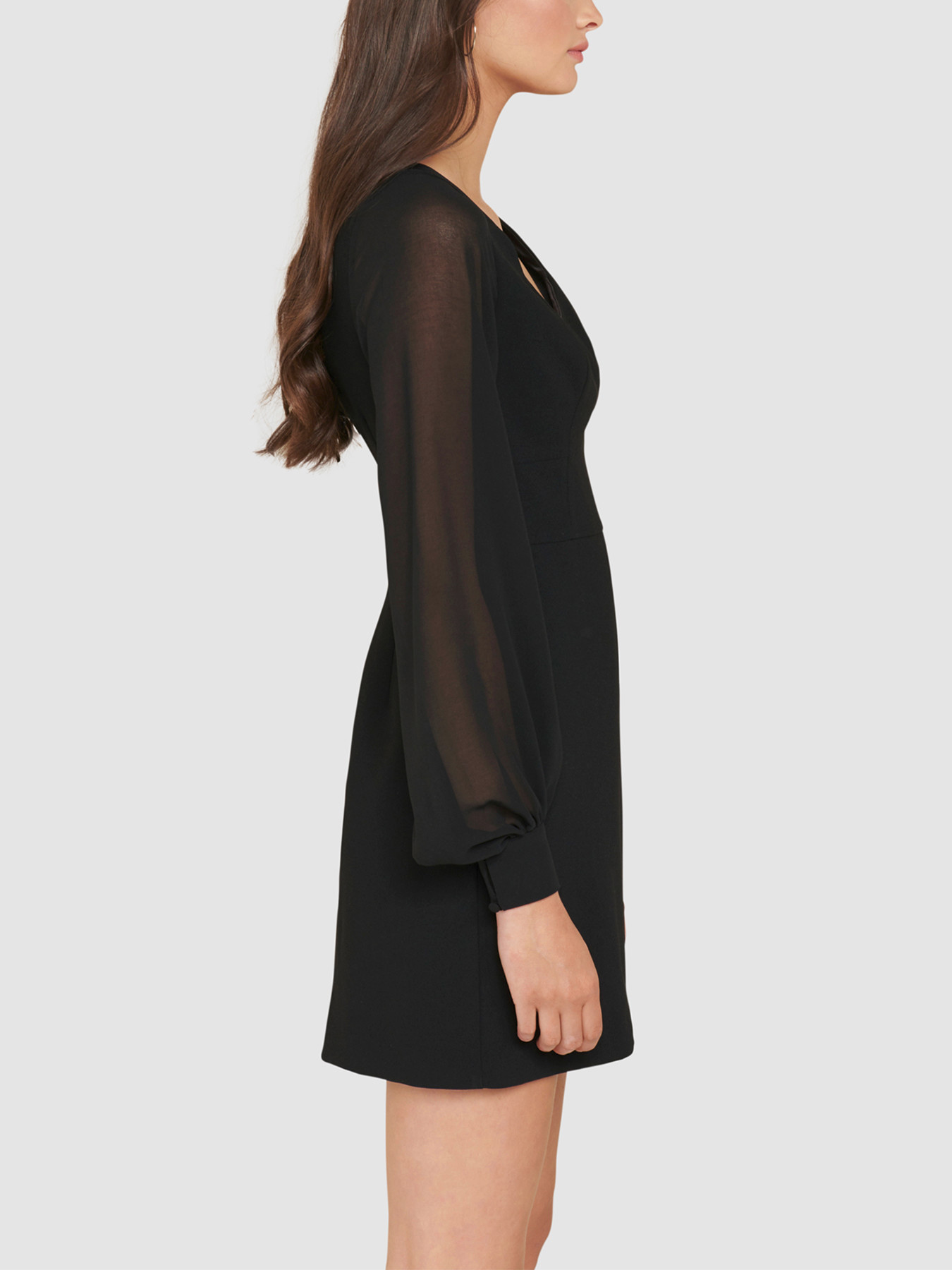 Crystal Sheer Sleeve Mini Dress | Fenwick