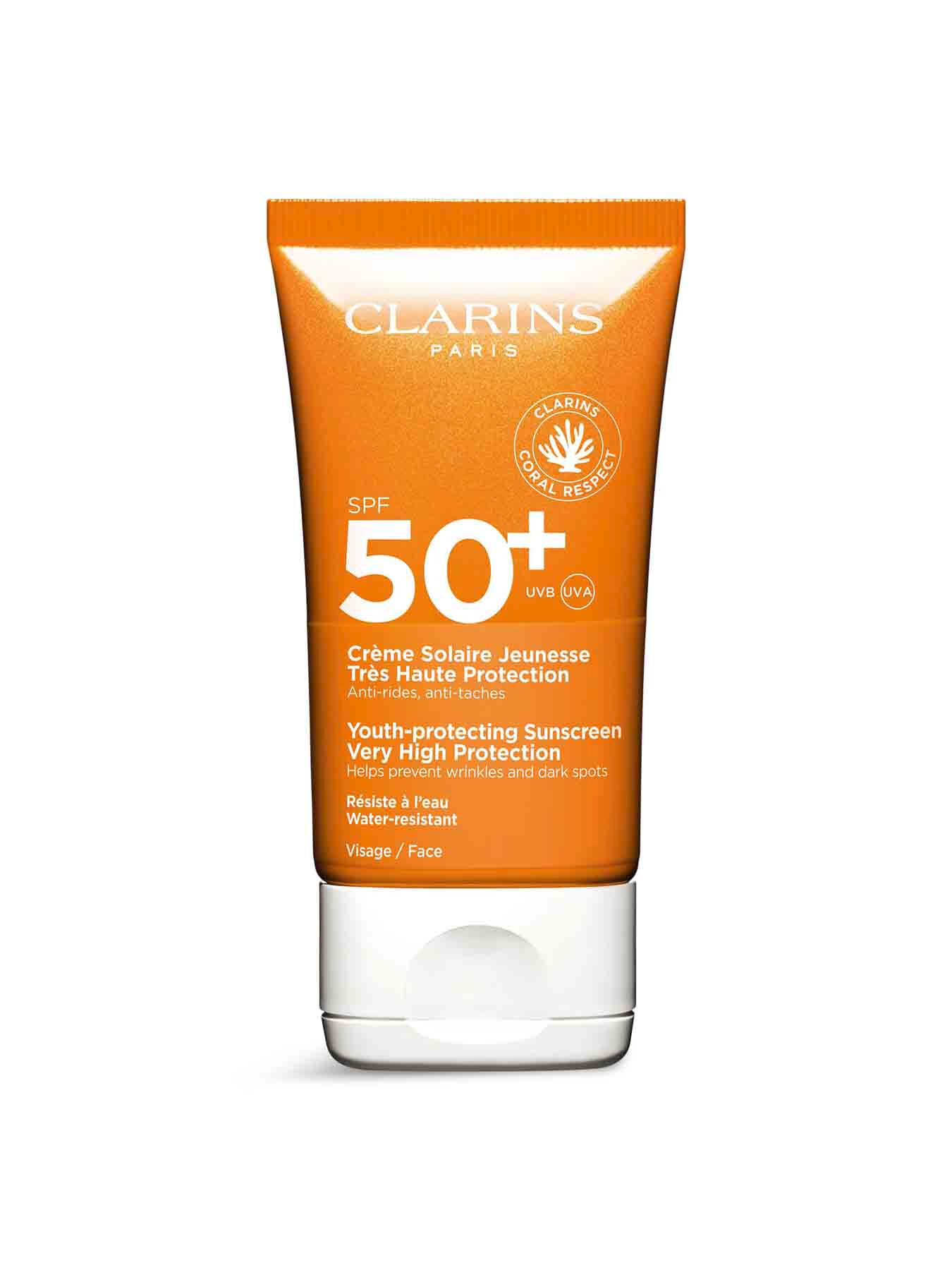 Clarins Youth-protecting Sunscreen Very High Protection Spf50 In White