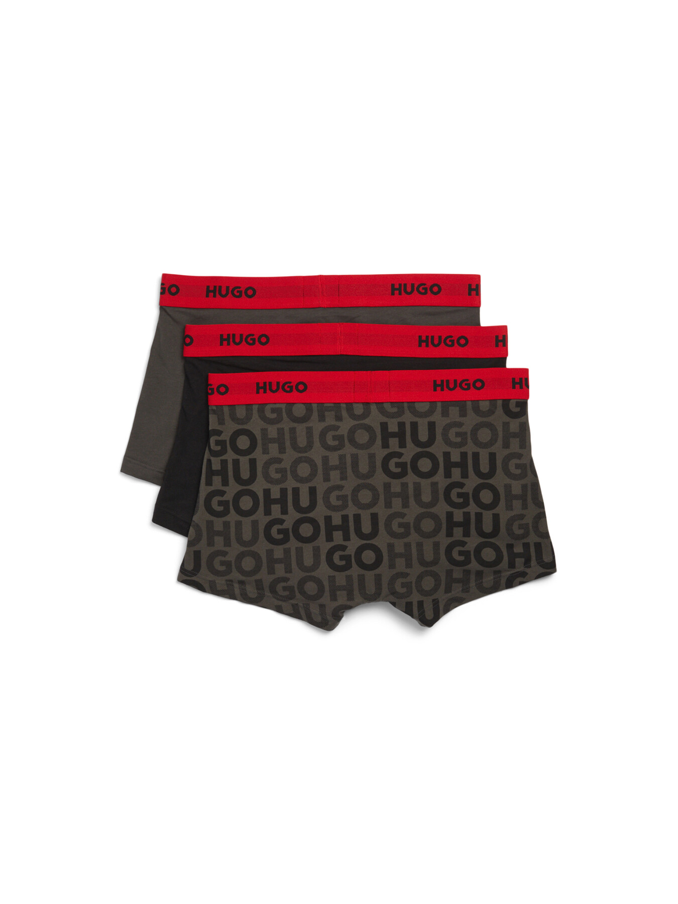 HUGO - Stretch-cotton briefs with red logo label