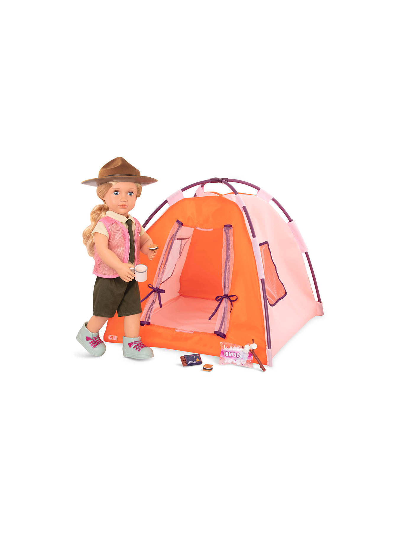 All Night Campsite, 18-inch Doll Tent Set