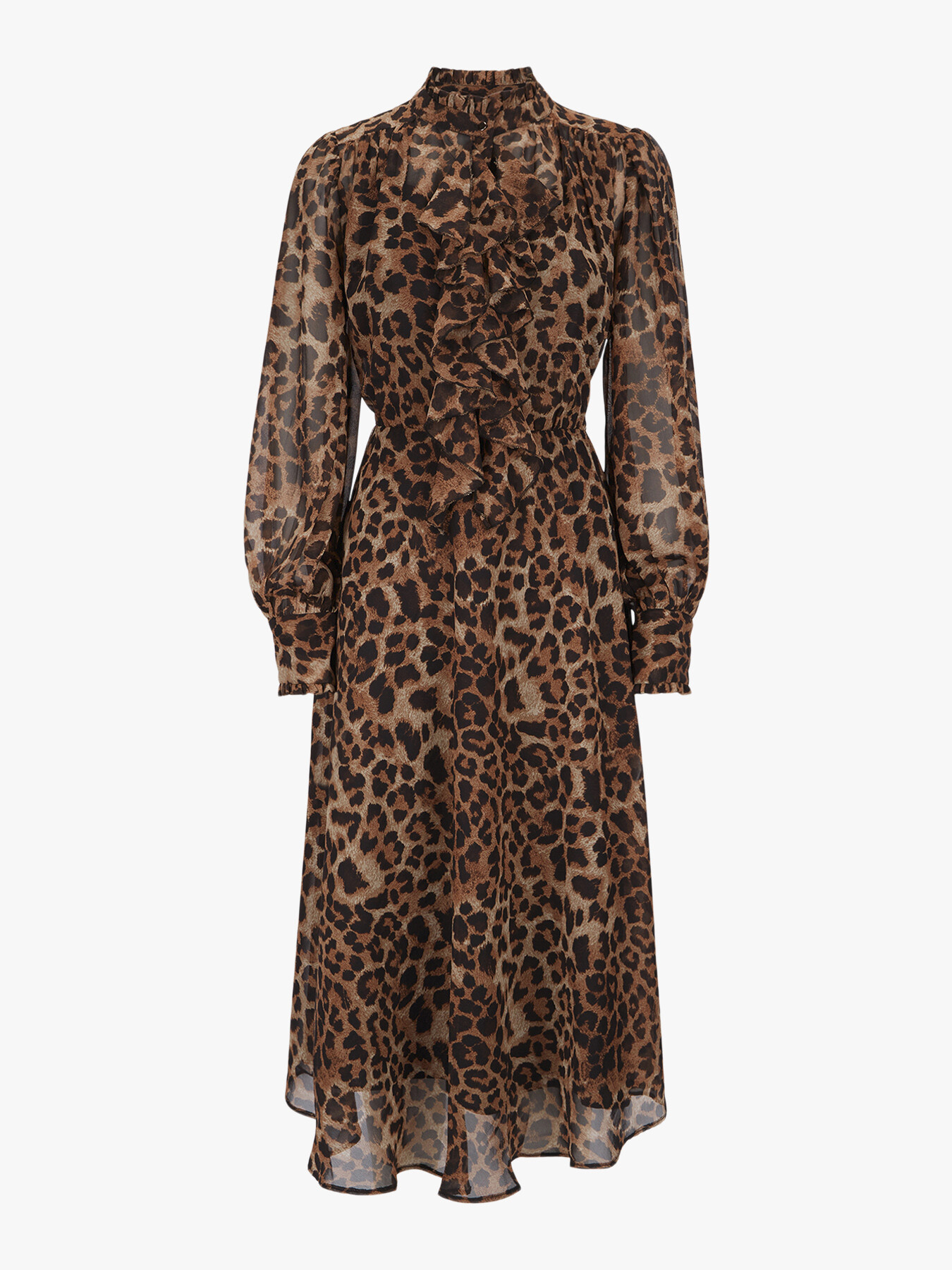 Women's James Lakeland Leopard Print Midi Ruffle Dress | Fenwick