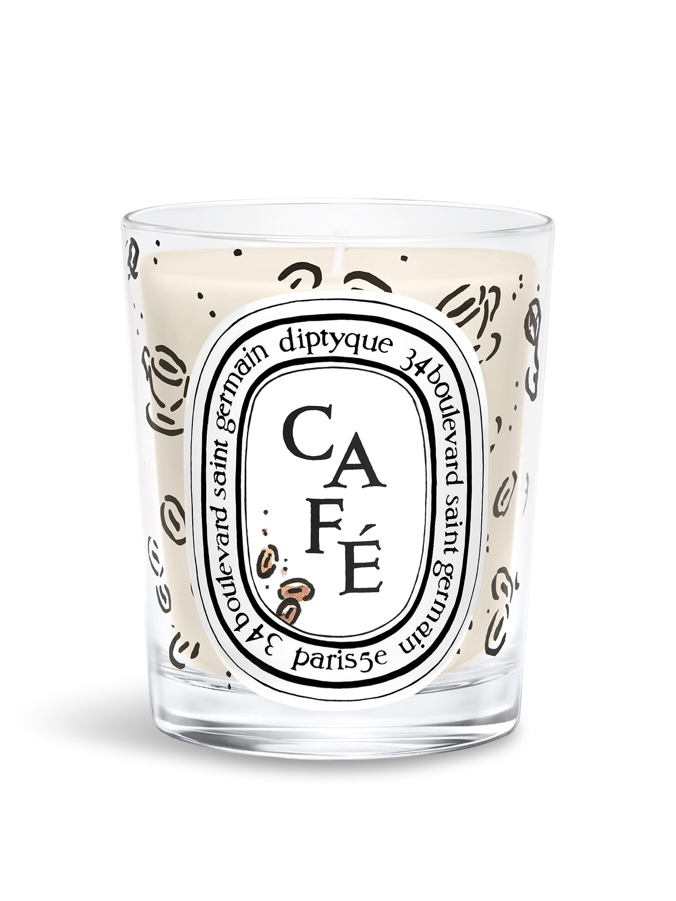 Diptyque Café Scented Candle 190g Limited Edition In White