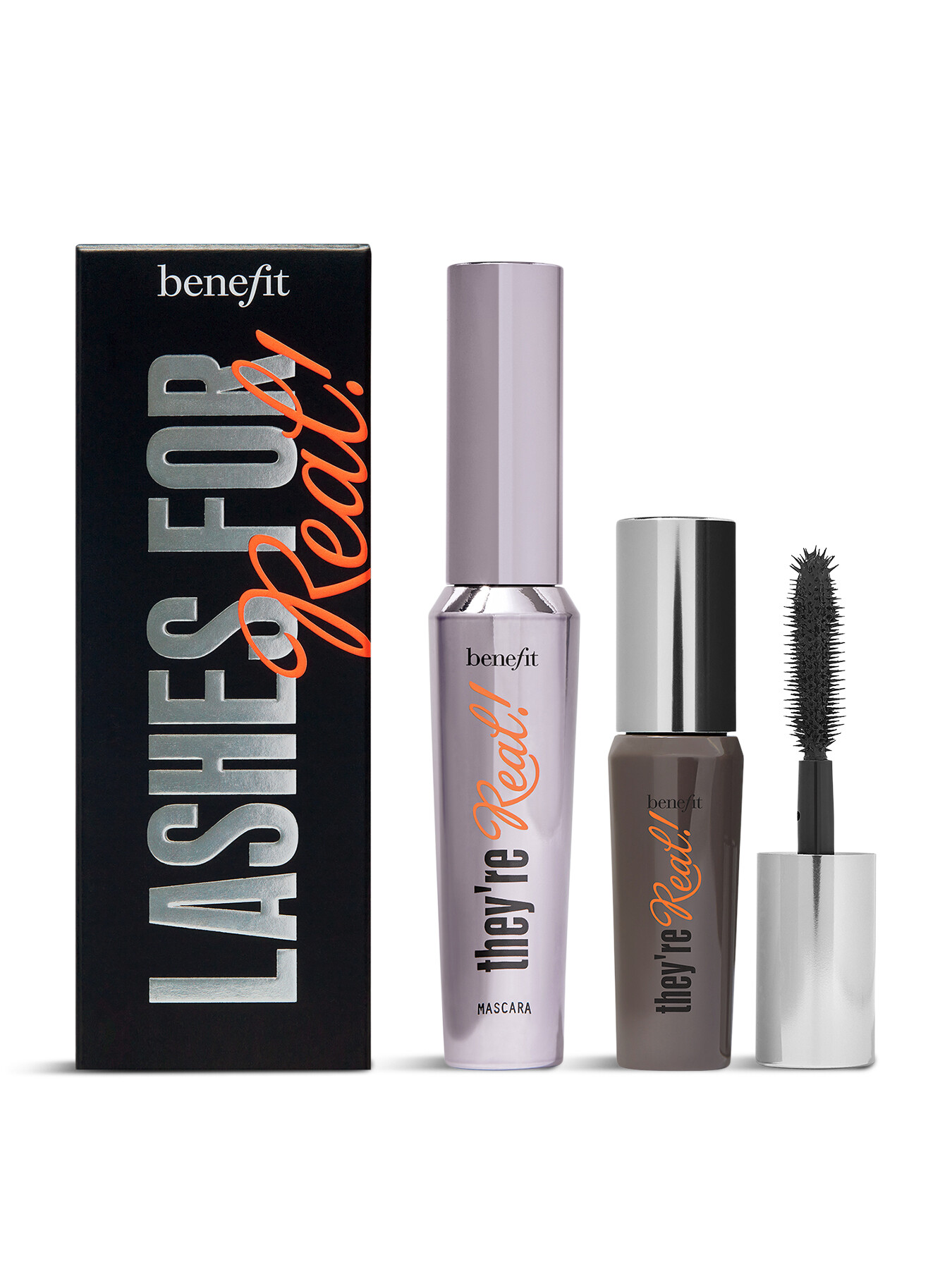Benefit Lashes For Real Mascara Booster Set In White