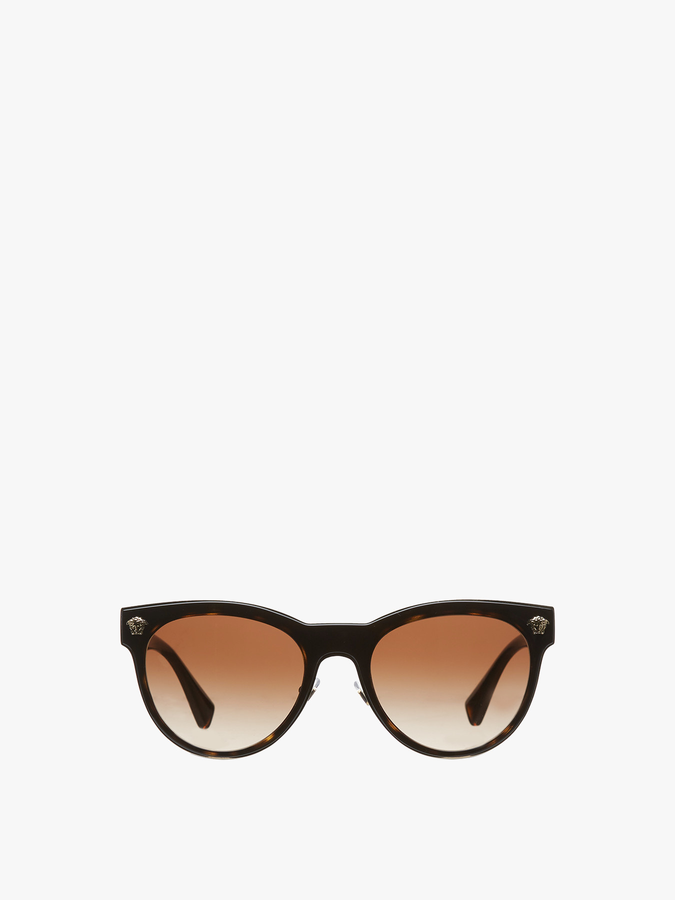 Versace Round Cat Eye Sunglasses Havana