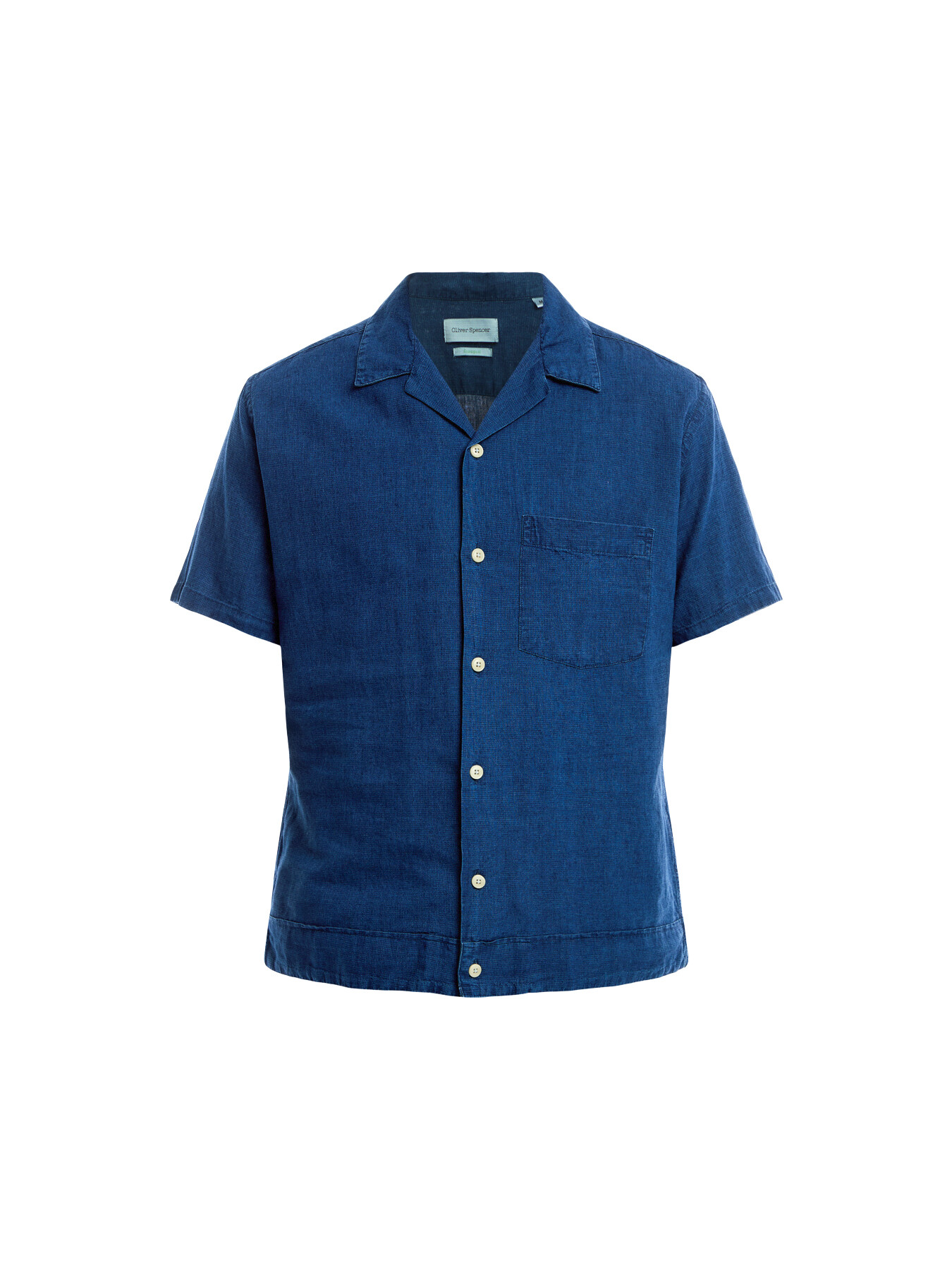 Oliver Spencer Men's Havana Short Sleeve Shirt Navy In Blue