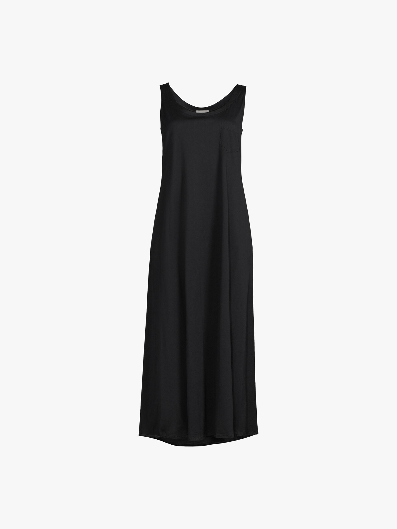 Hanro Cotton Deluxe Sleeveless 130cm Nightdress Black