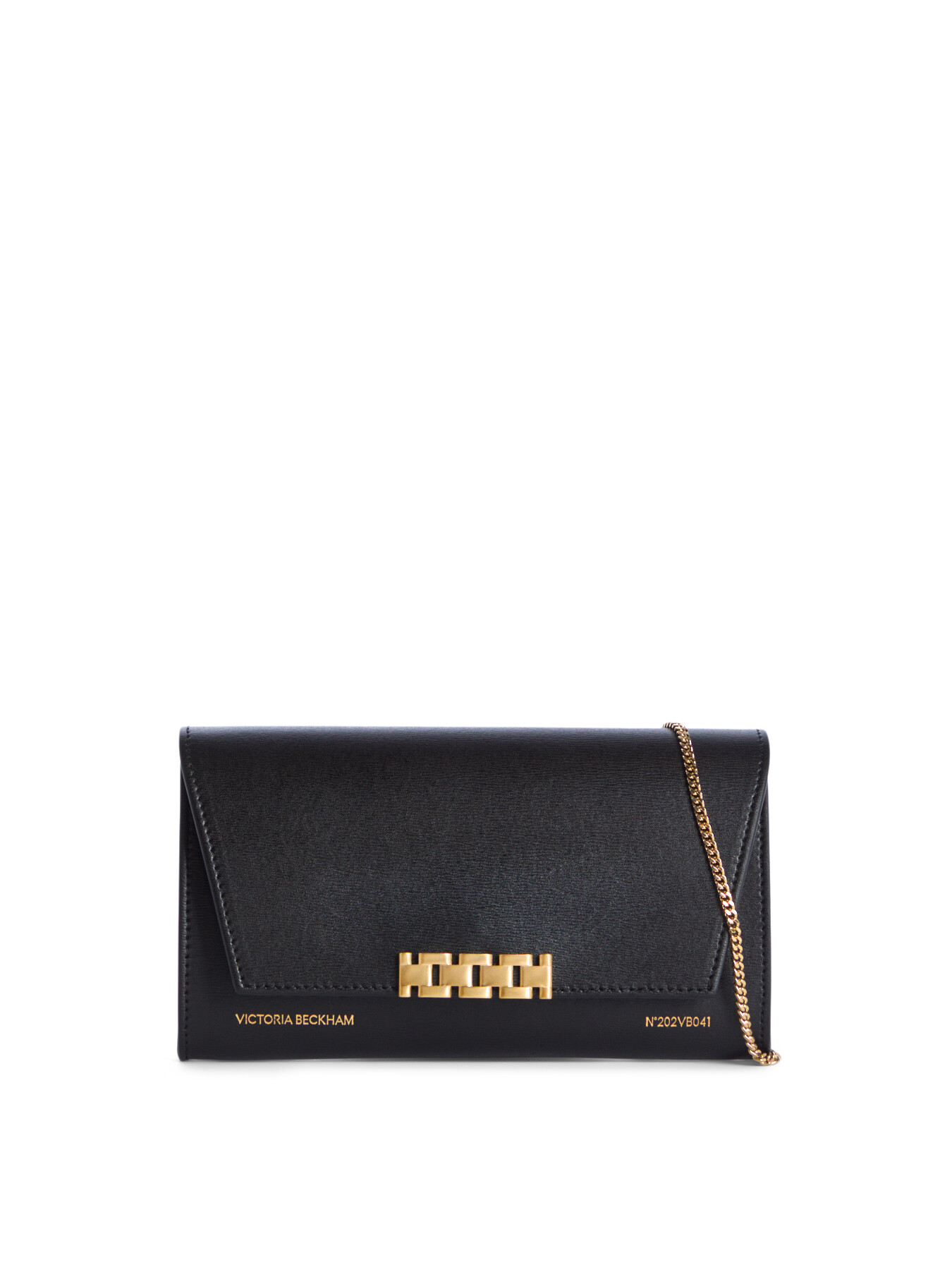 Victoria Beckham Women's Black Wallet On Chain Beige In Gold