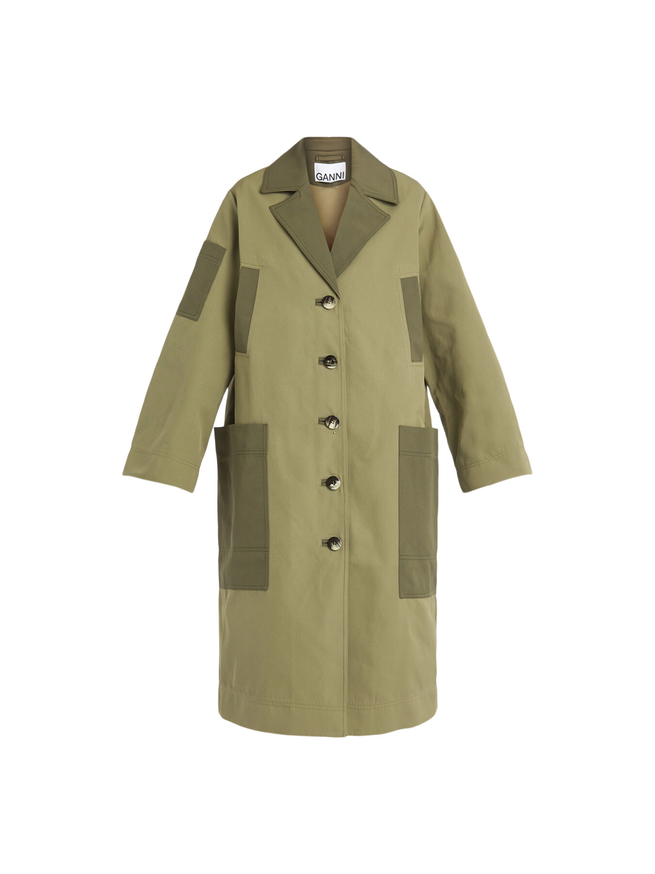 Ganni Women's Heavy Twill Coat | ModeSens