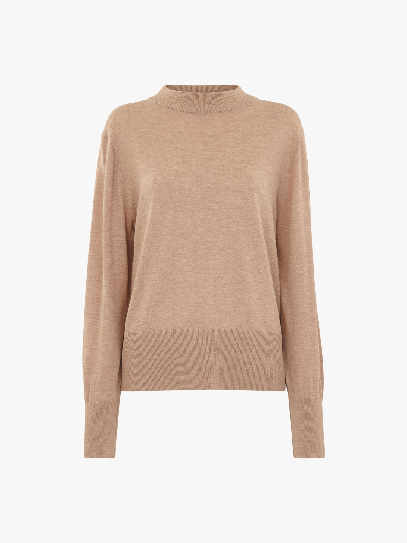 Whistles Mae High Neck Sweater In Neutral