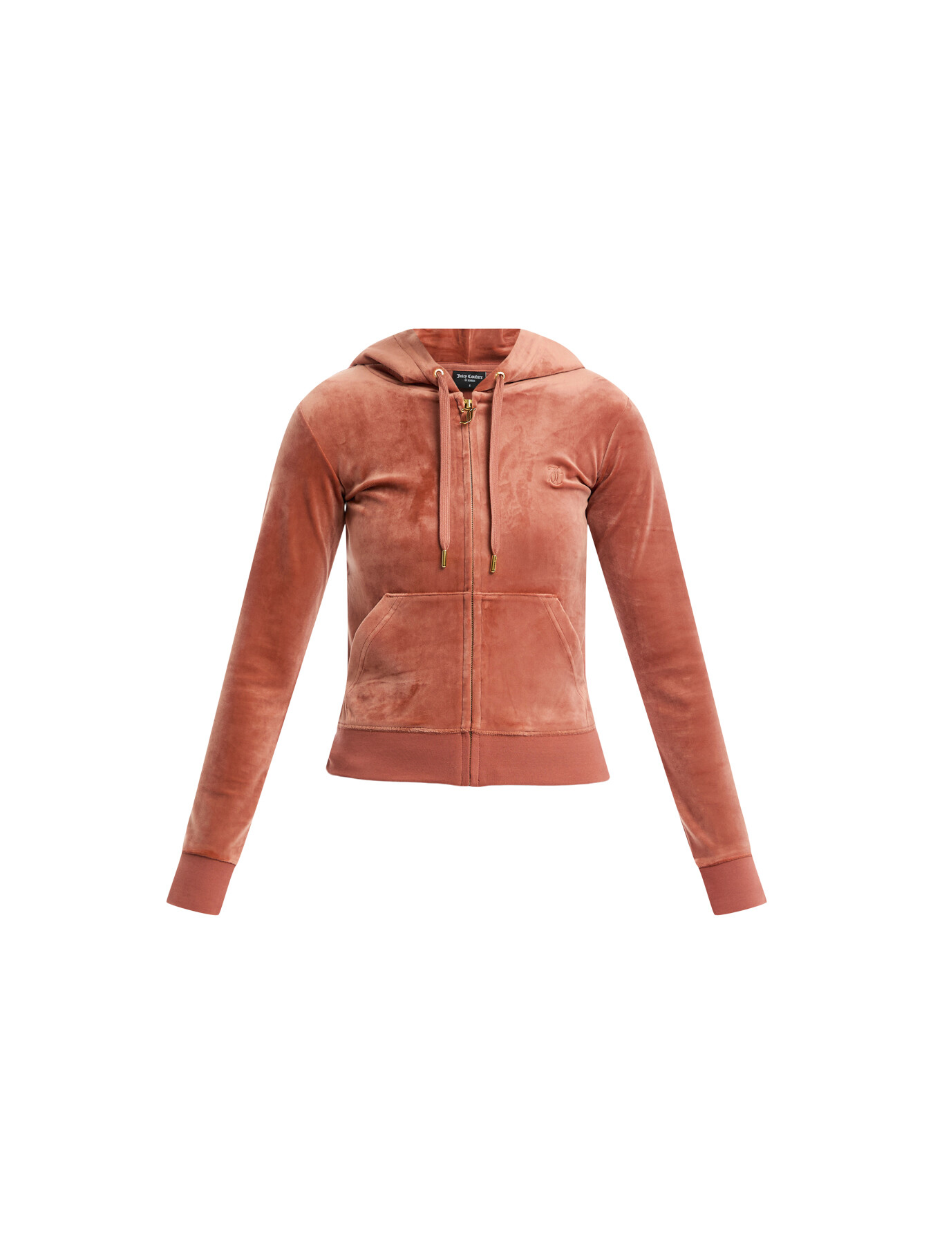 Juicy Couture Women's Gold Dressing Gownrtson Hoodie Classic Velour Brown In Orange