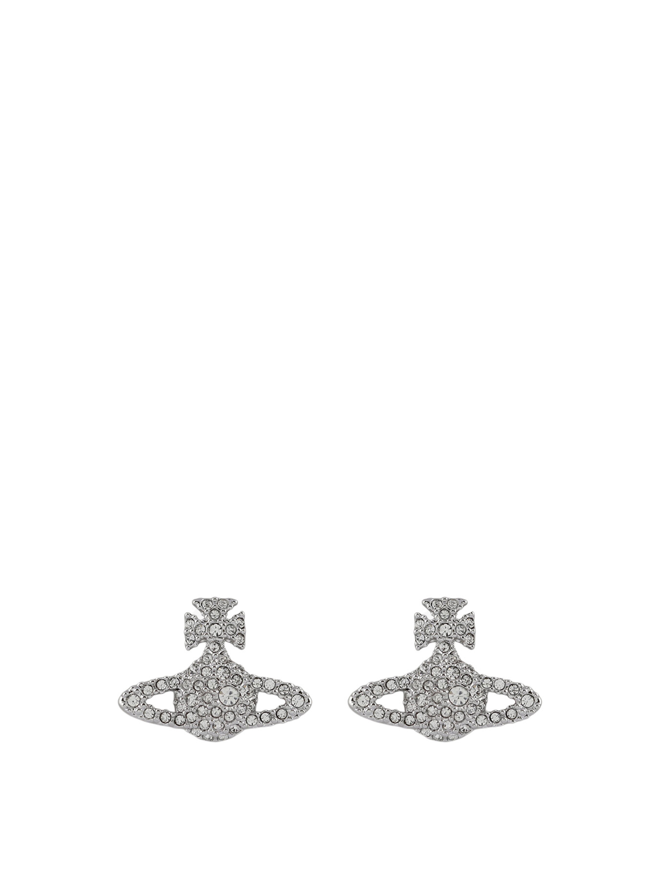 Vivienne Westwood Grace Bas Relief Stud Earrings Silver