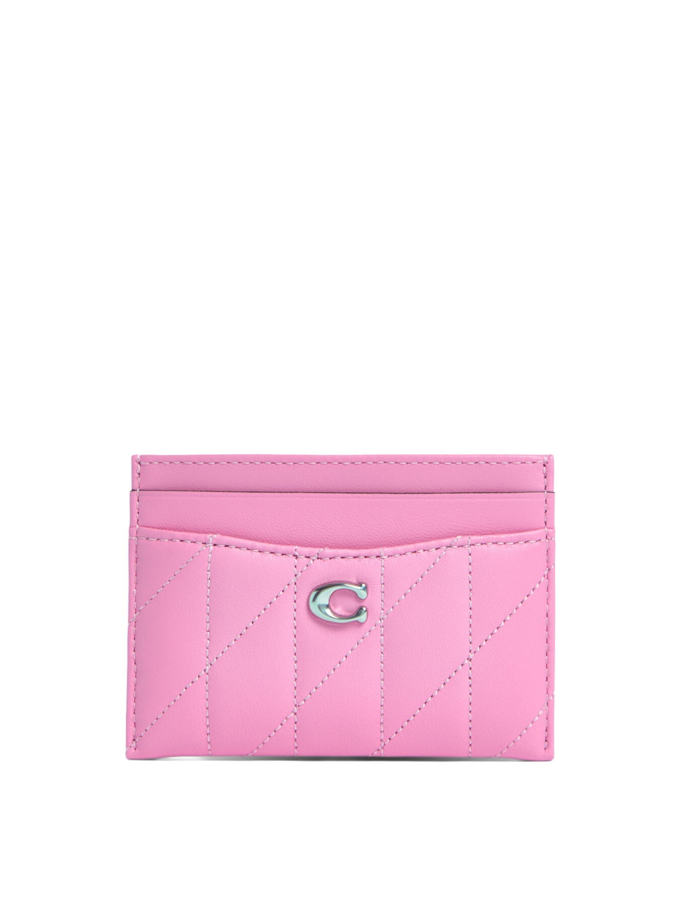 Coach Women's Card Case Quilted Pink