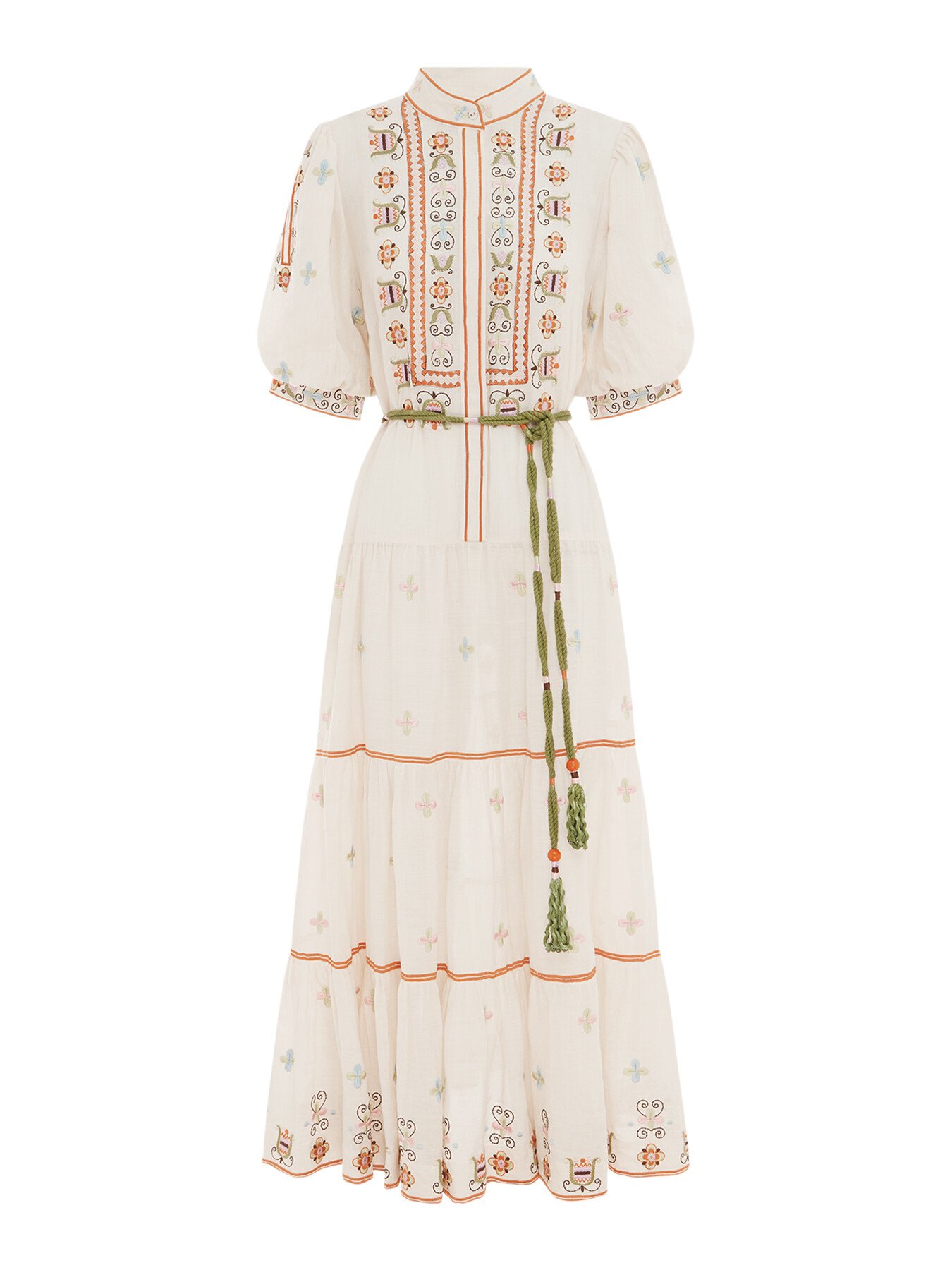 Alemais Lovella Embroidered Shirtdress In Ivory