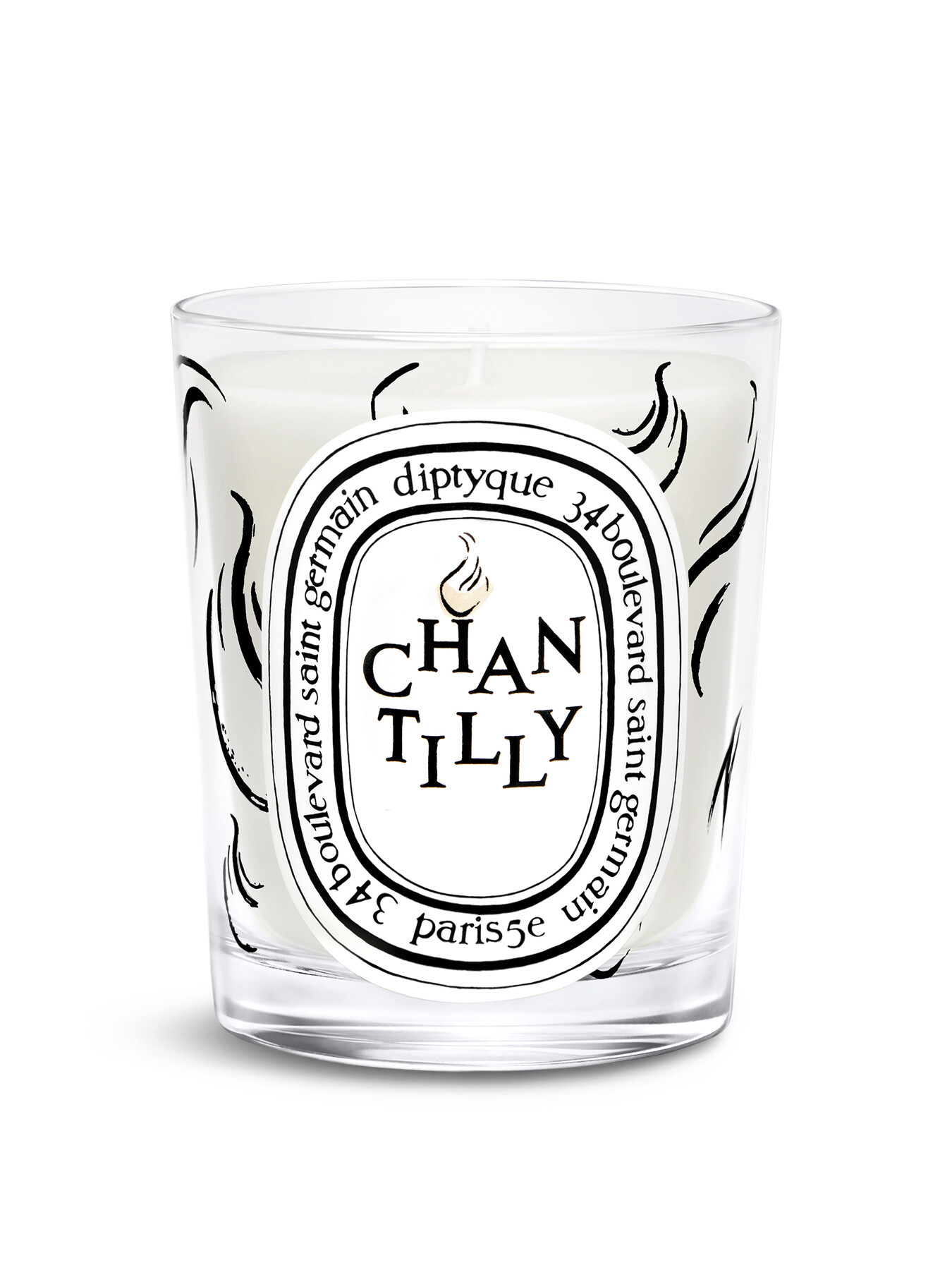 Diptyque Chantilly Scented Candle 190g Limited Edition In Cream